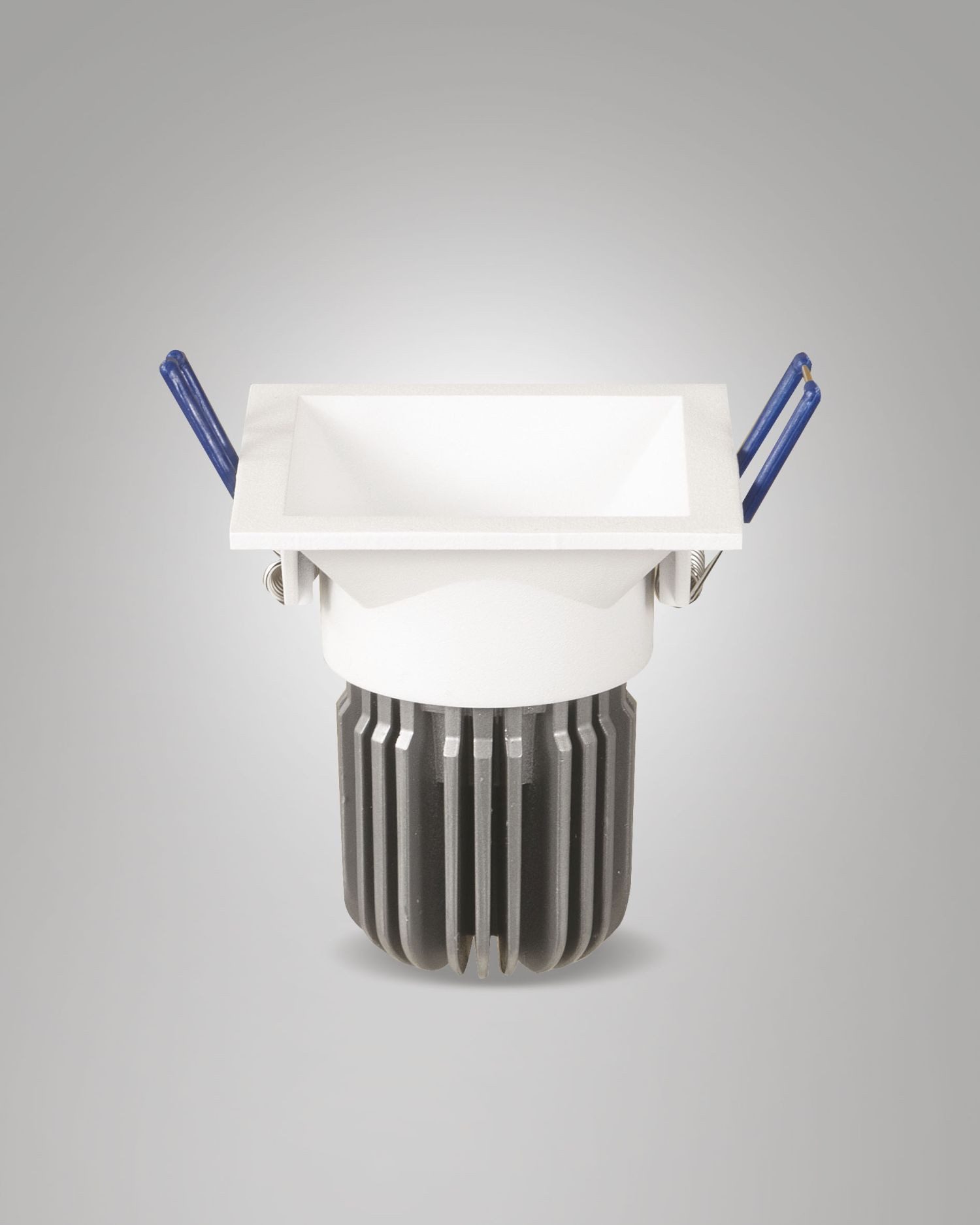 Licht-Erlebnisse Einbauleuchte MOSO, LED fest integriert, Warmweiß, LED Aluminium mit Dimmer IP40 B: 8,2 cm Weiß quadratisch 3000 K
