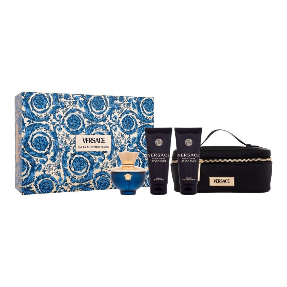 Versace Duft-Set Pour Femme Dylan Blue Eau De Parfum Spray 100ml Set 3 Artikel