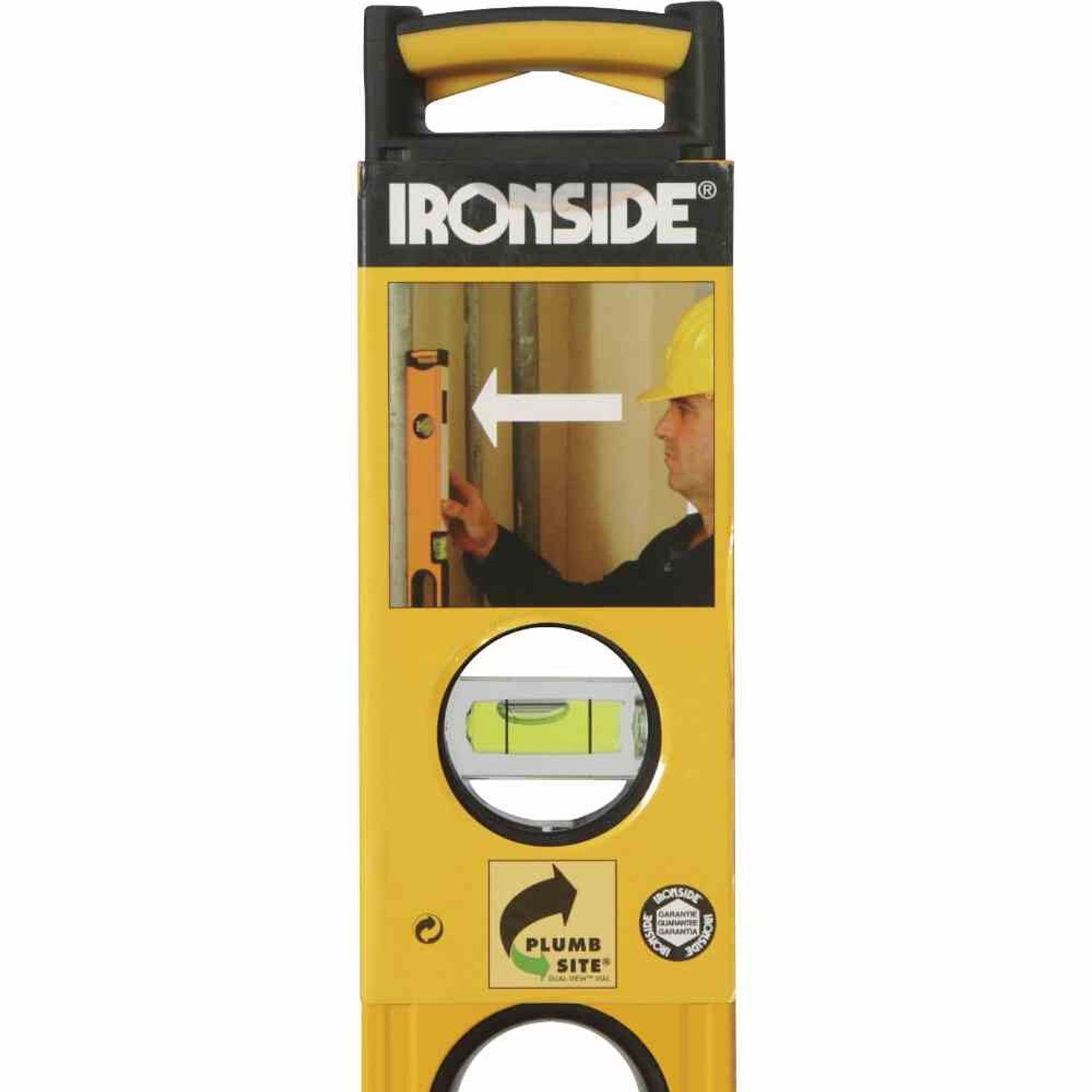 IRONSIDE Wasserwaage Alu-Wasserwaage 60 mit 3 cm Libellen