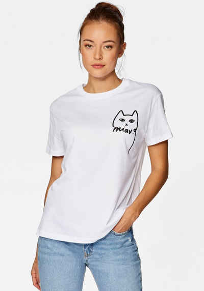 Mavi T-Shirt CAT PRINTED TEE mit Katzen Frontdruck