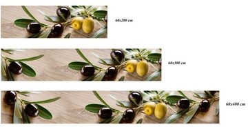 Rodnik Küchenrückwand Olivenzweige, ABS-Kunststoff Platte Monolith in DELUXE Qualität mit Direktdruck