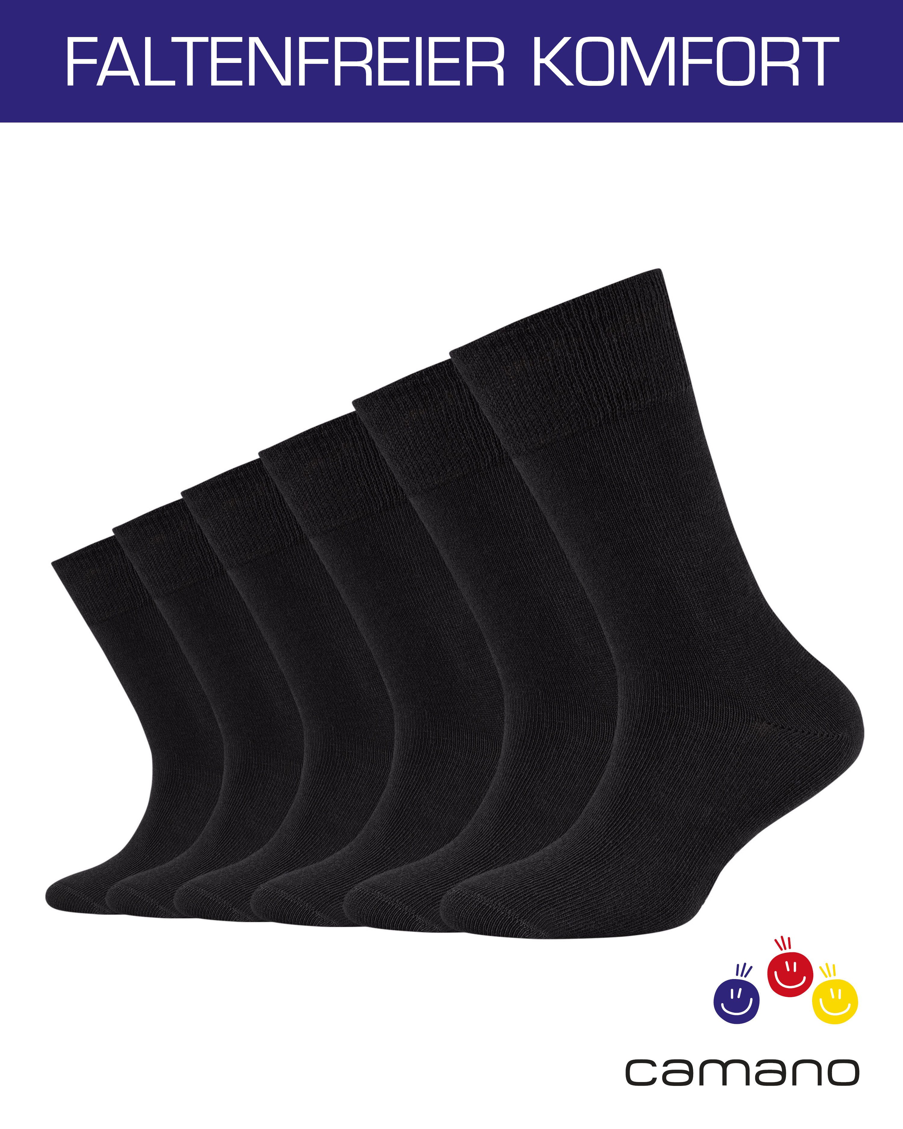 Camano Socken ca-soft (6 Paar) mit Komfortbund und gepolsterten Zehen-/Fersenbereich