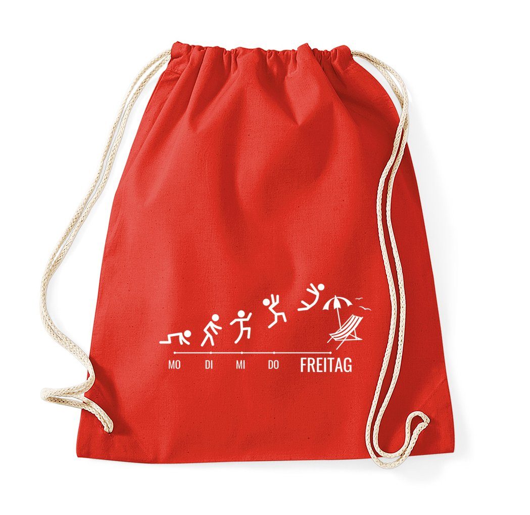 Youth Designz Turnbeutel Freitag Wochenende Baumwoll Tasche, mit trendigem Motiv
