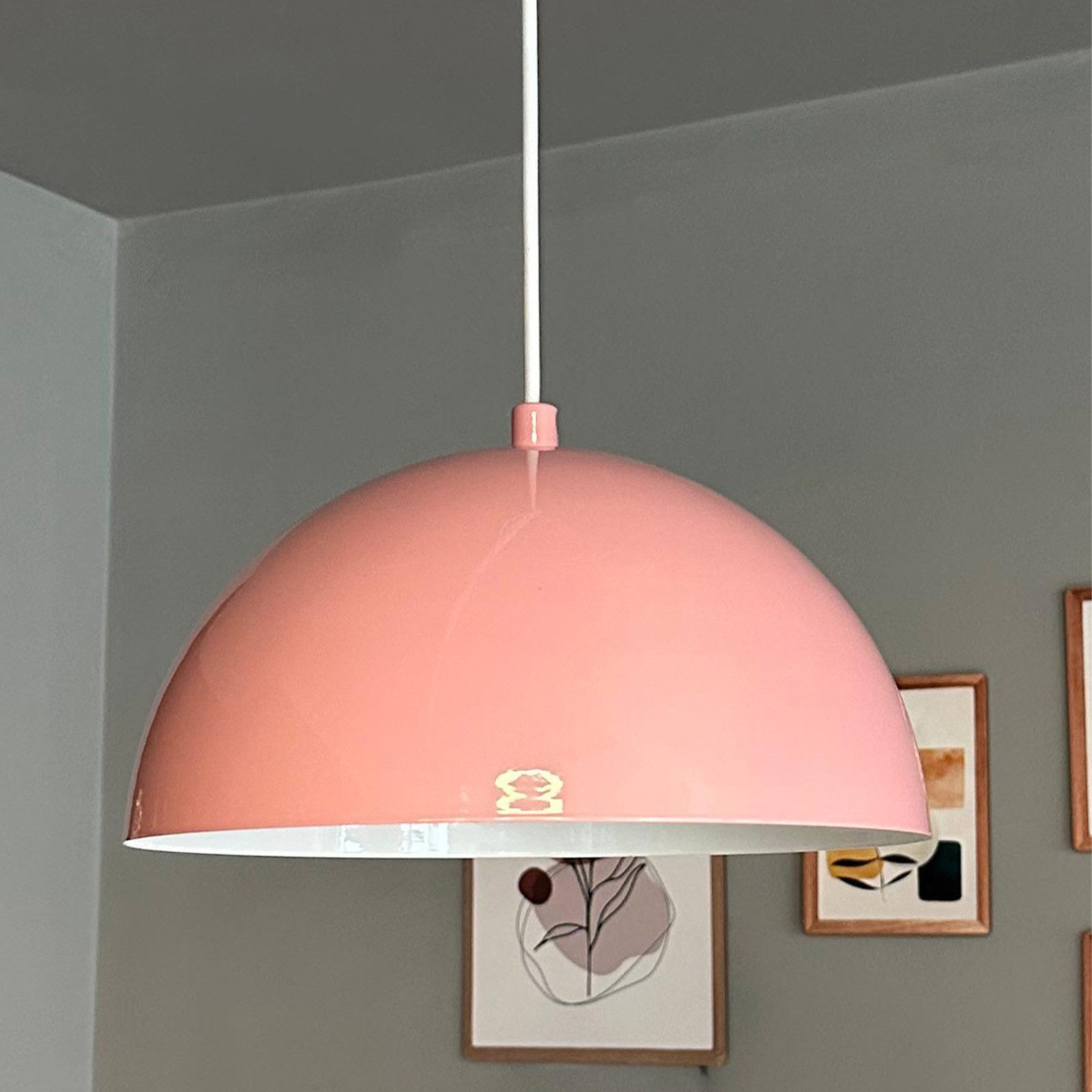 Bamyum Pendelleuchte Bamyum Hängelampe Vintage Ø26 cm E27 Metall Lampe, ohne Leuchtmittel