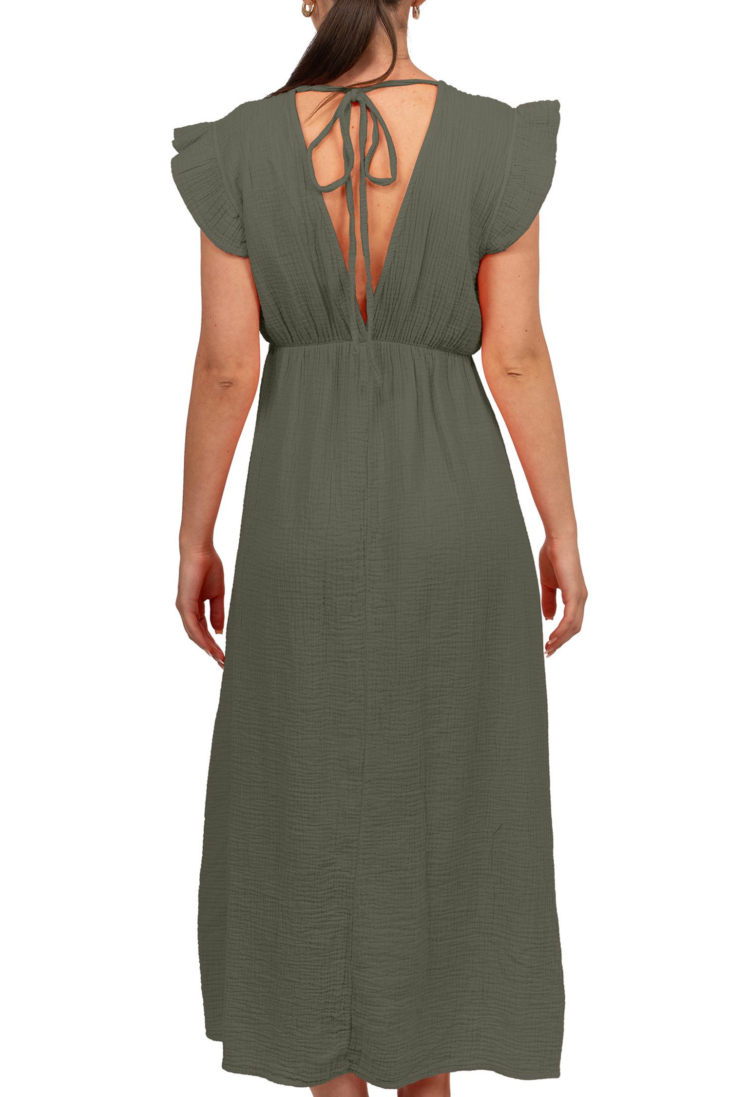 Reichstadt Sommerkleid Reichstadt Damen Musselin Sommerkleid 25RSW076 Tiefe günstig online kaufen