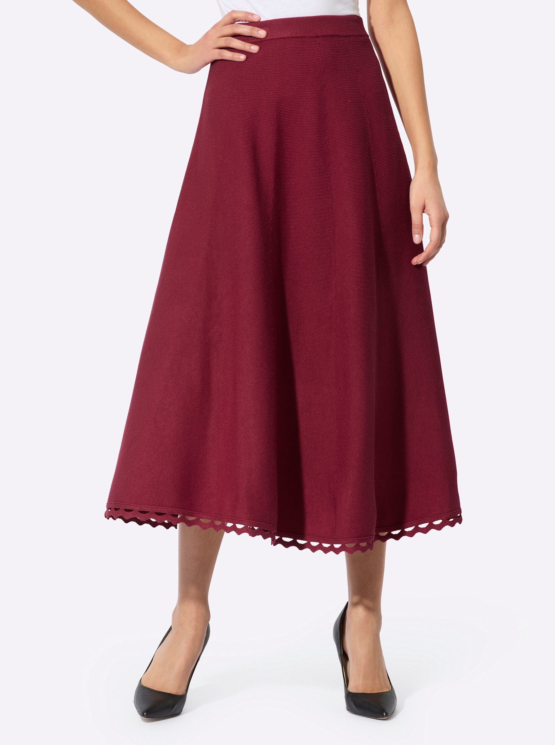 creation L Strickrock Lyocell-Viskose-Strickrock Länge ca. 70 cm