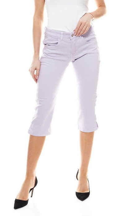 MAC Caprijeans »MAC Clean Capri-Jeans schlichte Damen Sommer-Jeans 3/4 Hose Freizeit-Jeans Flieder«