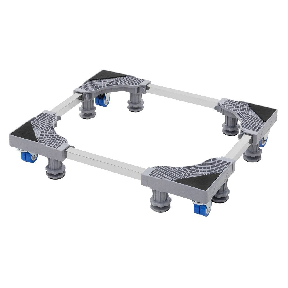 ML-DESIGN Waschmaschinenuntergestell Waschmaschinenzubehör Untergestell Unterbausockel Podest für Trockner, Zubehör für Waschmachinen, Verstellbarer Sockel für Waschmaschinen mit 8 Füßen & 4 Räder Stahl
