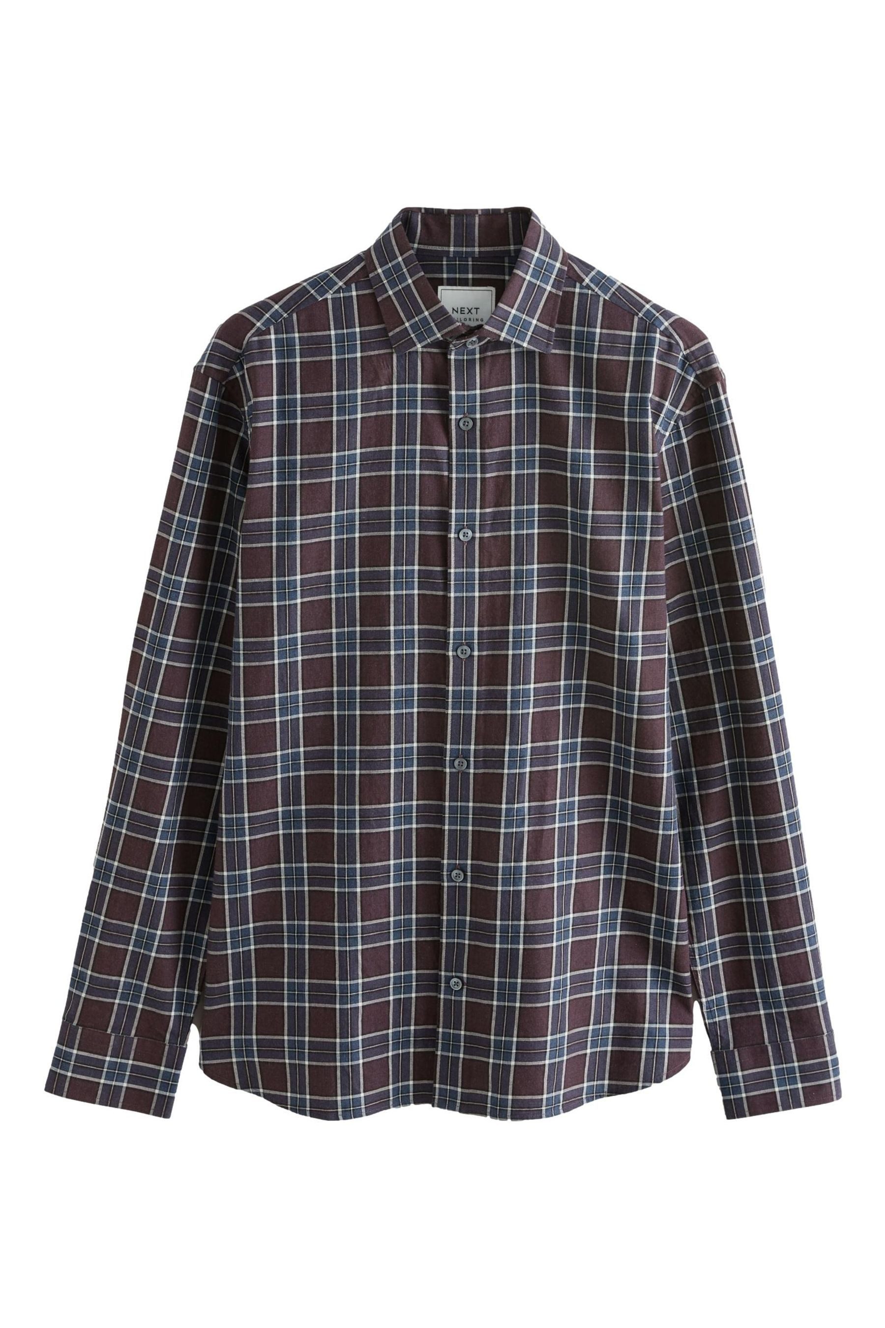 Next Langarmhemd Regular Fit Langarmhemd mit Karos aus Baumwolle (1-tlg)