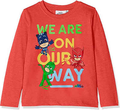 PJ Masks Longsleeve langarm T-SHIRT Rot Helden im Schlafanzug Gr. 98 104 110