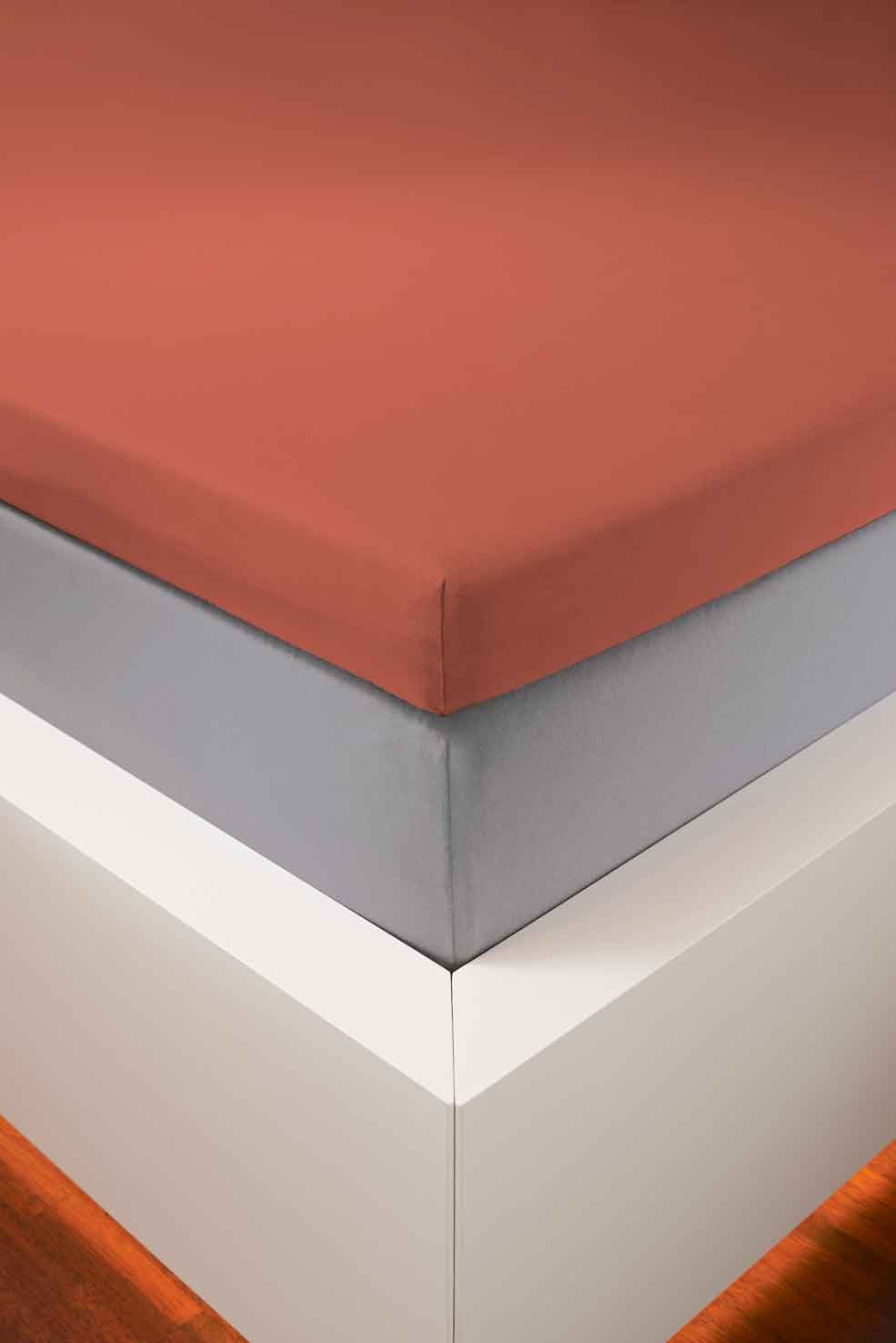bellana Spannbettlaken bellana deluxe für Topper, mit Elasthan, Premium Jersey 230 g/m², Jersey, Gummizug: rundum, (1 Stück), mit 5% Elasthan, für Topper mit 4-10cm Höhe, bügelfrei, faltenfrei