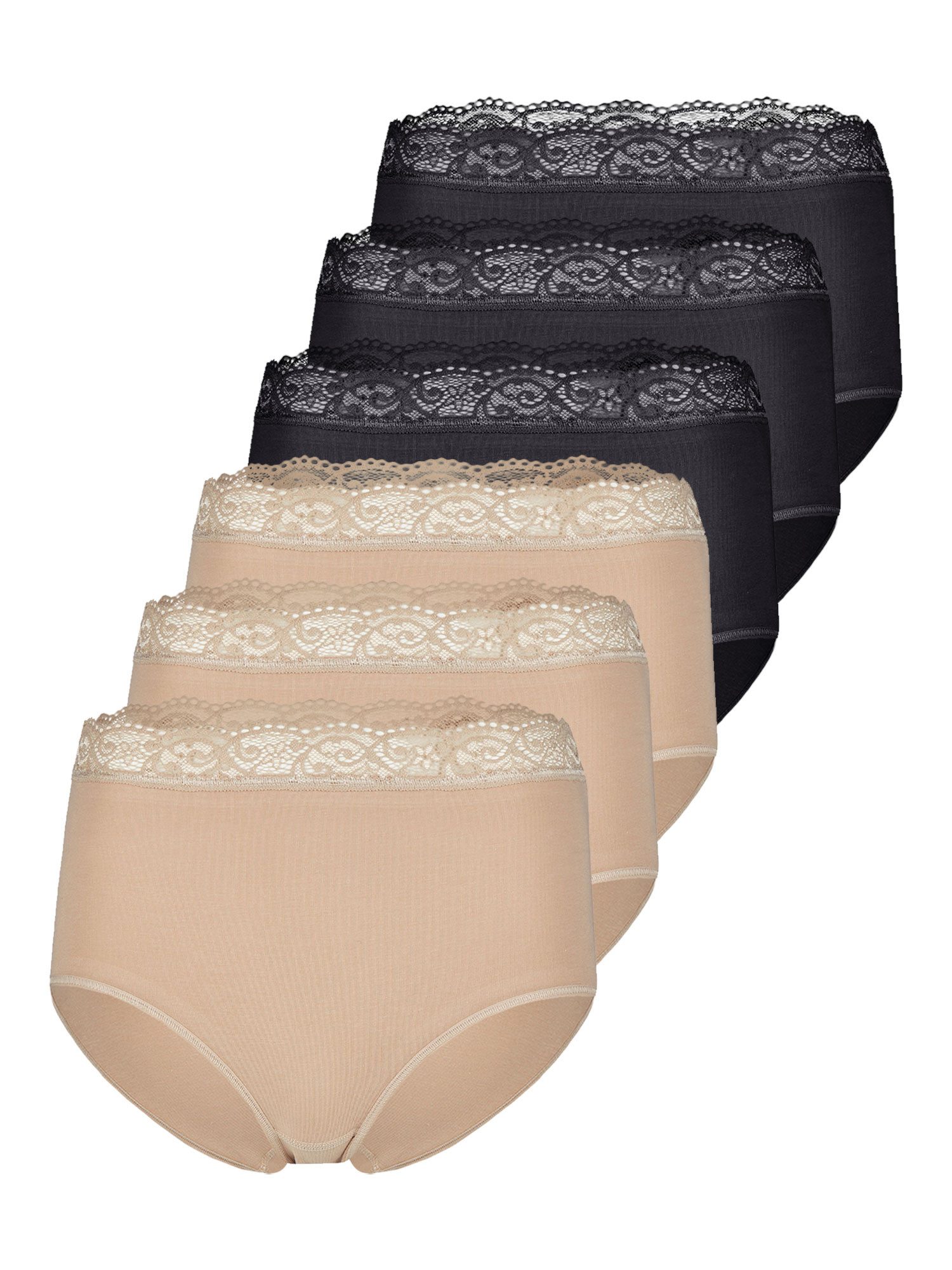 Taillenslip 6er Pack Damen Taillenslip Slipboutique