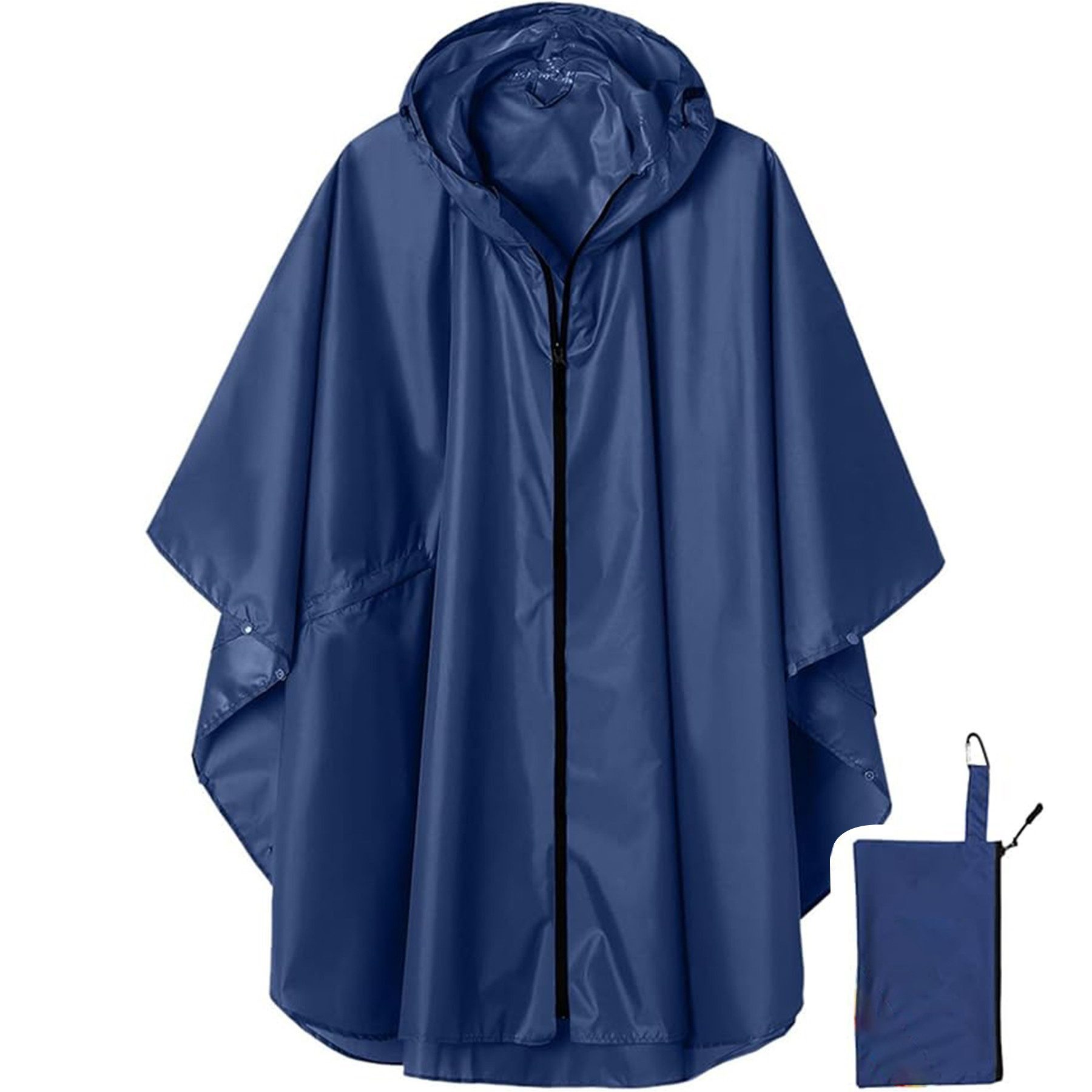 Mutig Regenmantel Regenjacke Regenponcho, Unisex Wiederverwendbar, Tragbarer Regenmantel (Wasserdicht Regencape Atmungsaktiv, Reisen, Wandern, Radfahren, Camping, für Outdoor-Aktivitäten,wie Bergsteigen,Wandern, Picknick,Angeln)