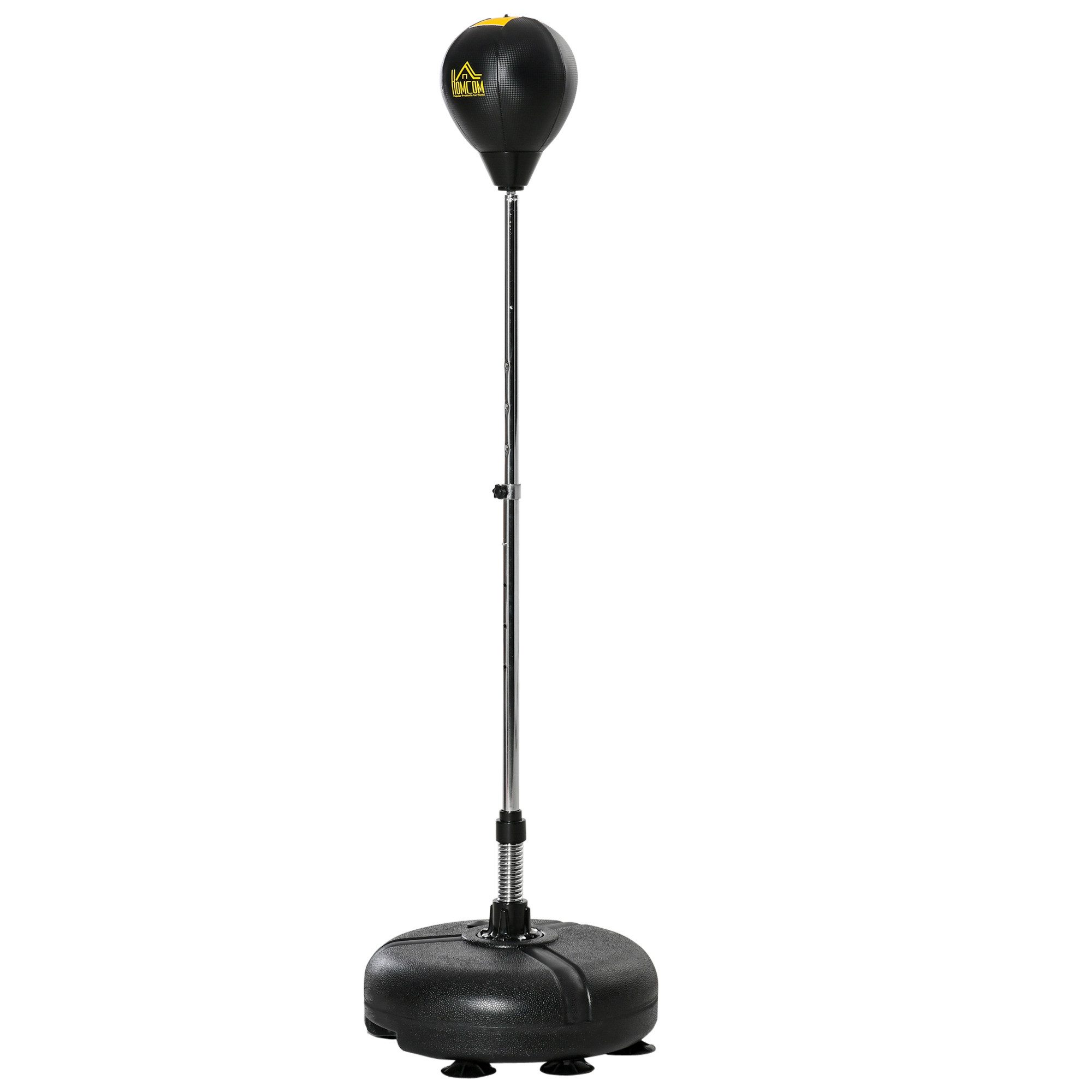 HOMCOM Punchingball Standbox Boxsack geeignet für Profis und Anfänger Schwarz (Set, 3-tlg., 1 x Boxball, 1 x Paar Handschuhe, 1 x Inflator), höhenverstellbar – Bild 2 von 5