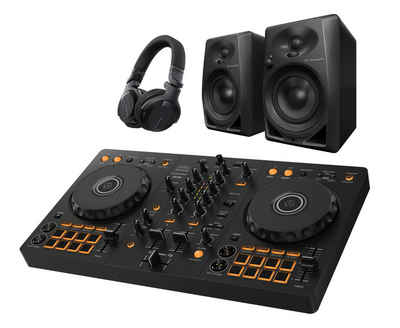 Pioneer DJ DJ Controller DDJ-FLX4 Einsteiger Set, (inkl. DJ-Controller, Studio-Monitore und Studiokopfhörer, 4-tlg), bereits für rekordbox DJ und Serato DJ Lite freigeschaltet