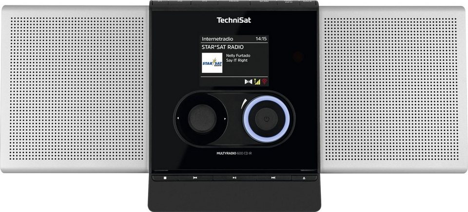 TechniSat MULTYRADIO 600 CD IR Radio (Digitalradio (DAB), Internetradio, UKW  mit RDS, 40 W), 1x USB, 1x AUX, Kopfhöreranschluss, externe Antenne