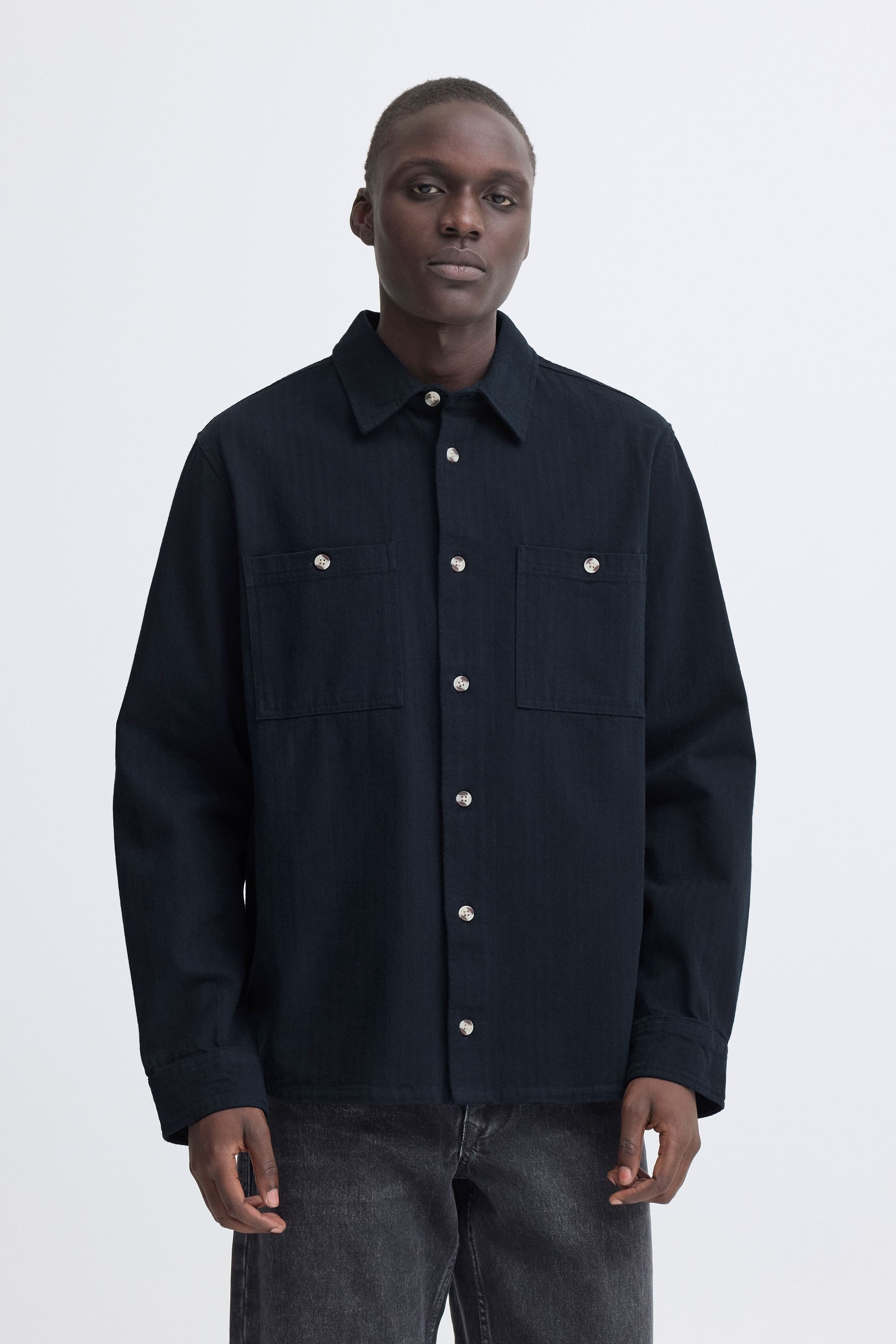 Blend Hemdjacke BHDenny Basic Overshirt mit Brusttaschen