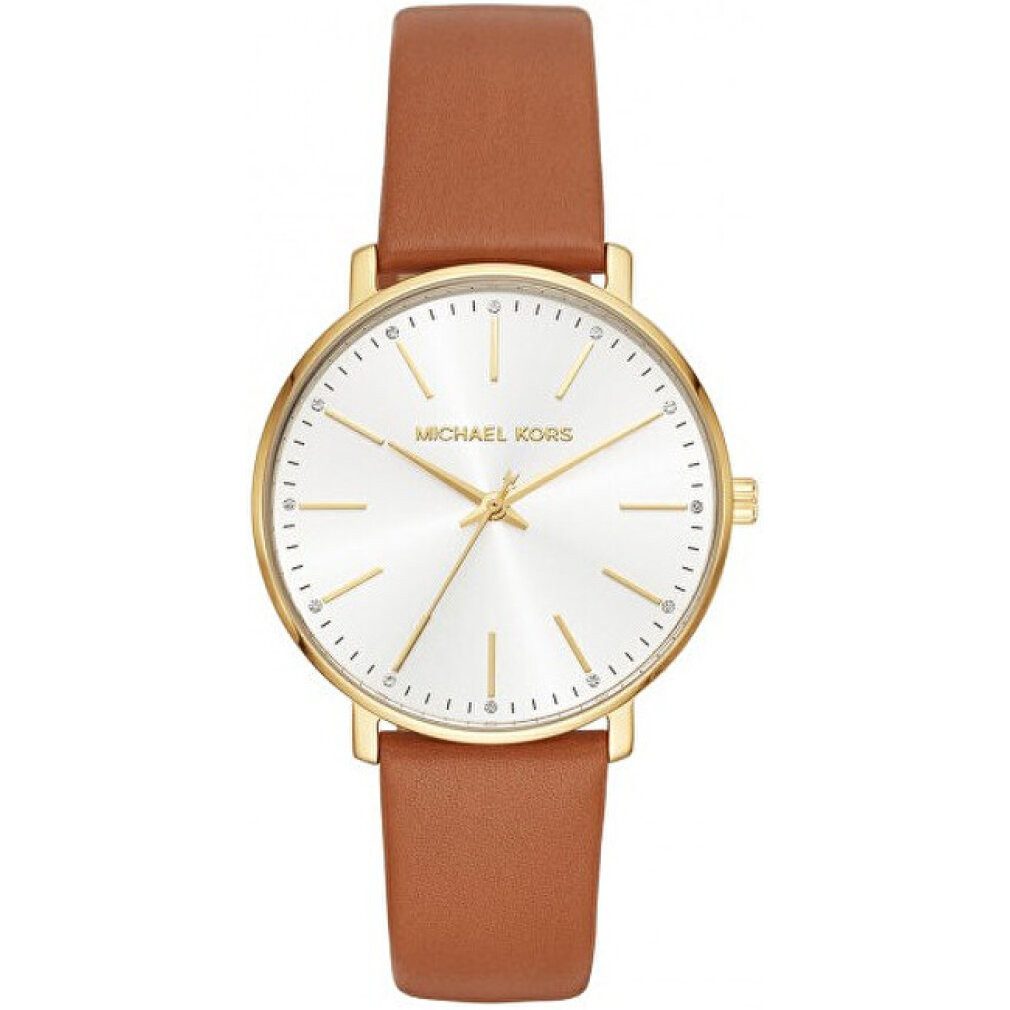 MICHAEL KORS Luxusuhr Damen Analog Quarz Uhr mit Leder Armband