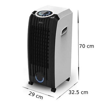 JUNG Ventilatorkombigerät CAMRY mobiles Klimagerät ohne Abluftschlauch, Wasserkühlung, Fernbed, Aircooler, Aircondition, 80W, Luftkühler, leise, Ventilator Kühler