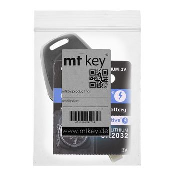 mt-key Auto Schlüssel Gehäuse 3 Tasten + 1x Rohling HAA + 1x passende CR2032 Knopfzelle, CR2032 (3 V), für Porsche 911 996 986 Boxster Funk Fernbedienung