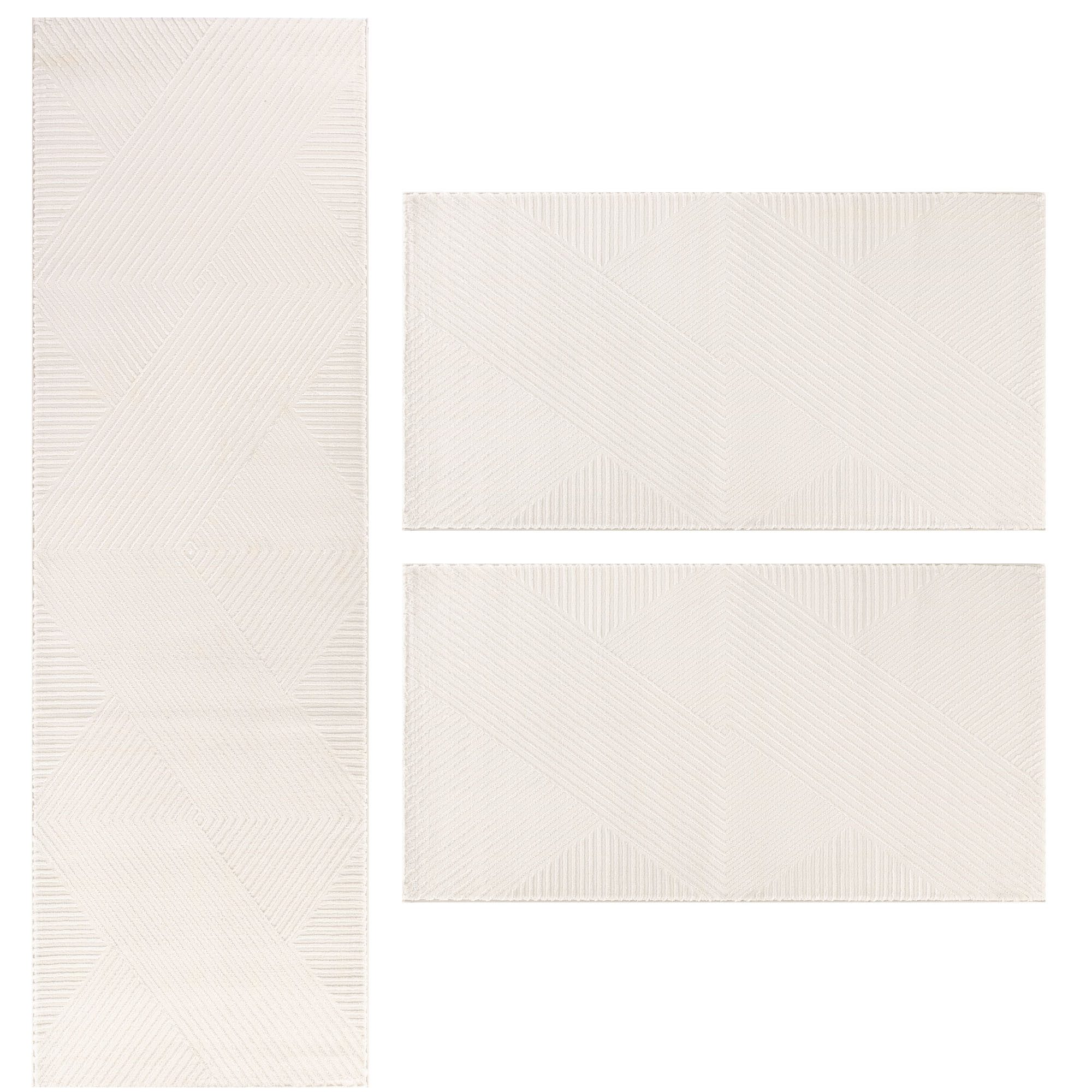 Carpettex Kurzflor-Bettumrandung Skandinavisches Boho Muster, Höhe günstig online kaufen