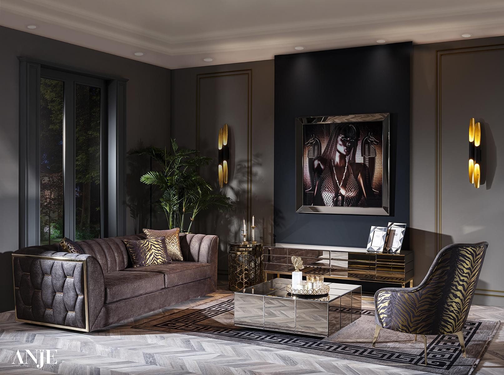 Xlmoebel Lowboard Luxuriöses Sideboard im modernen Design aus hochwertigen Materialien (TV-Ständer, 1 St., TV-Ständer), Hergestellt in Europa