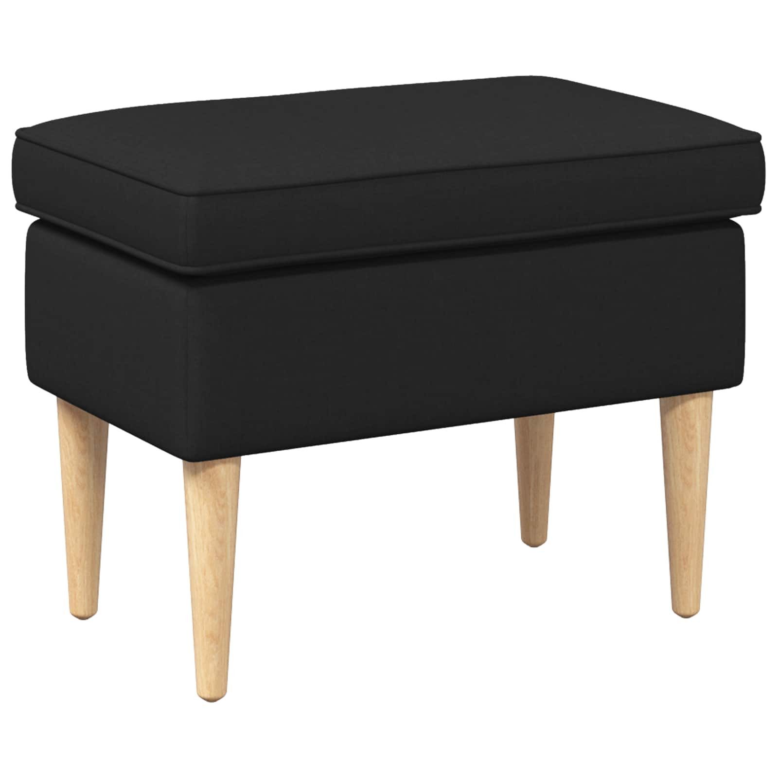 vidaXL Fußhocker 55 x 35 x 41 cm Hocker 55x35x41 cm 100 Polyester Sperrholz