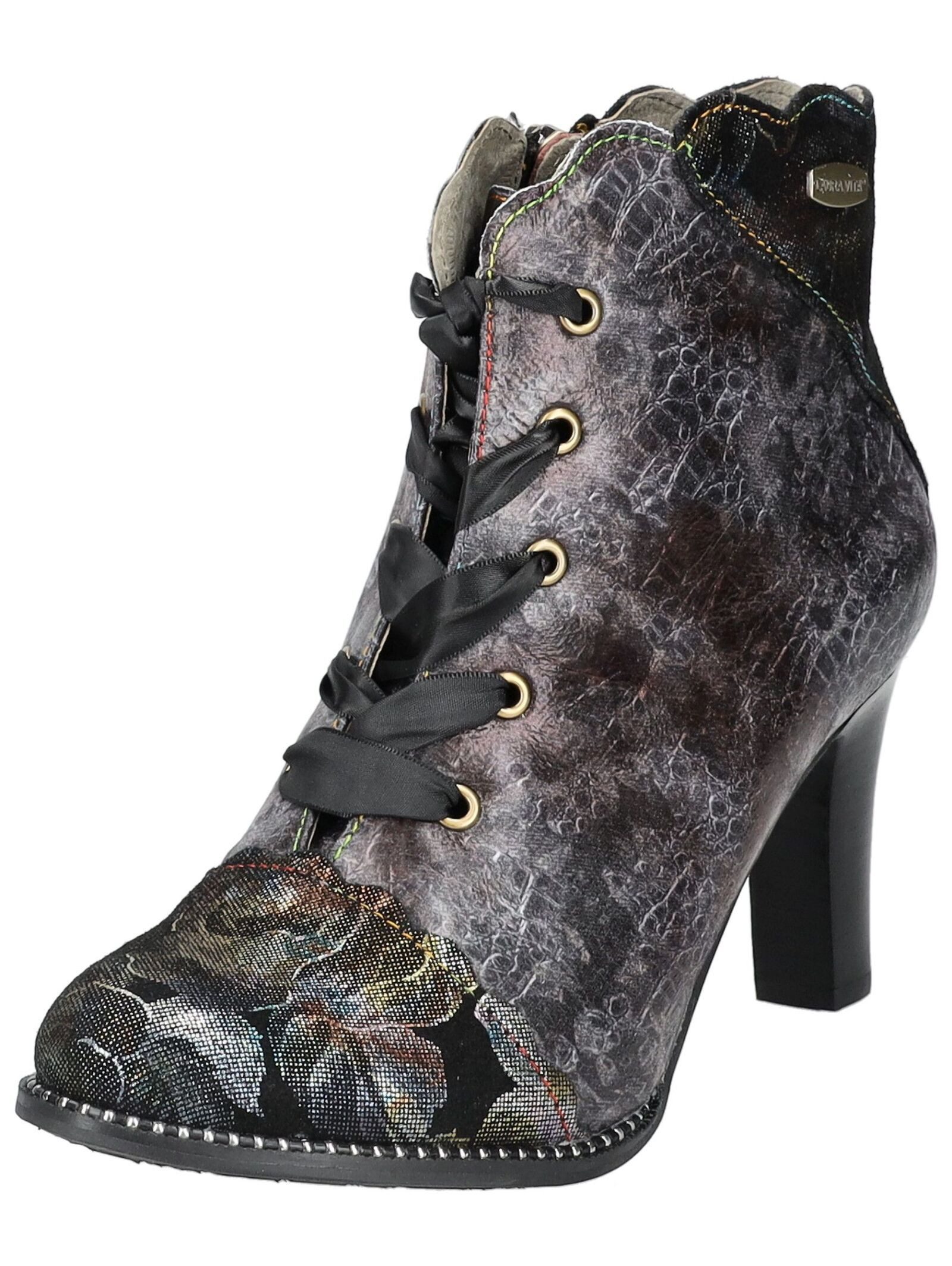 LAURA VITA Stiefelette Leder/Textil High-Heel-Stiefelette günstig online kaufen