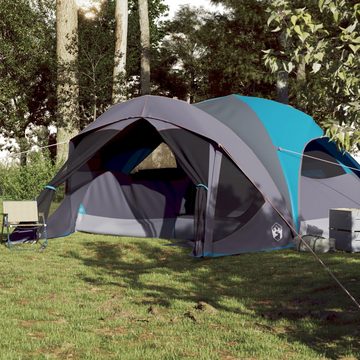 vidaXL Kuppelzelt Zelt Campingzelt Familienzelt für 6 Personen Blau Wasserdicht