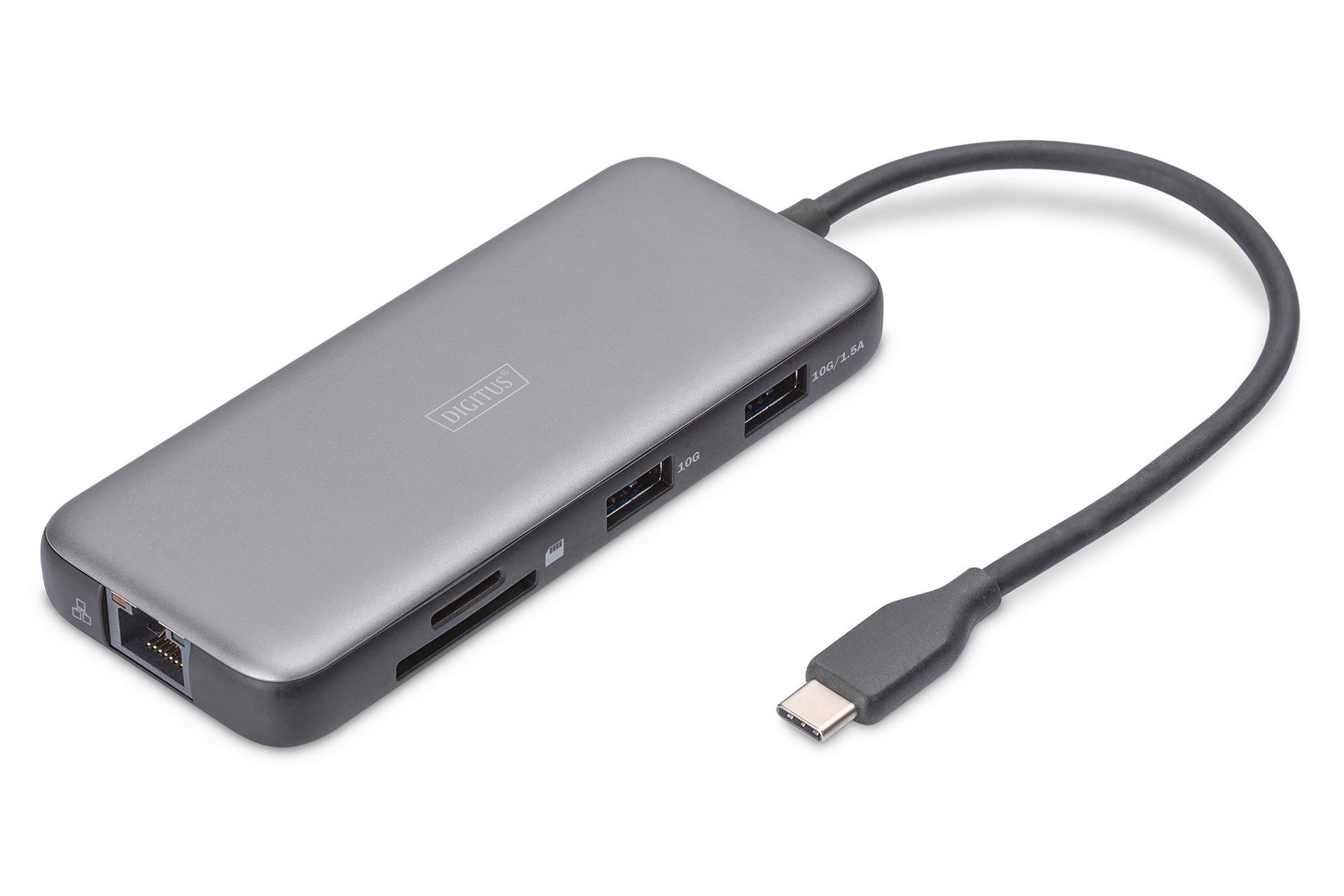 Digitus Laptop-Dockingstation USB-C Docking Station, 7-Port, HDMI, USB, RJ45, SD