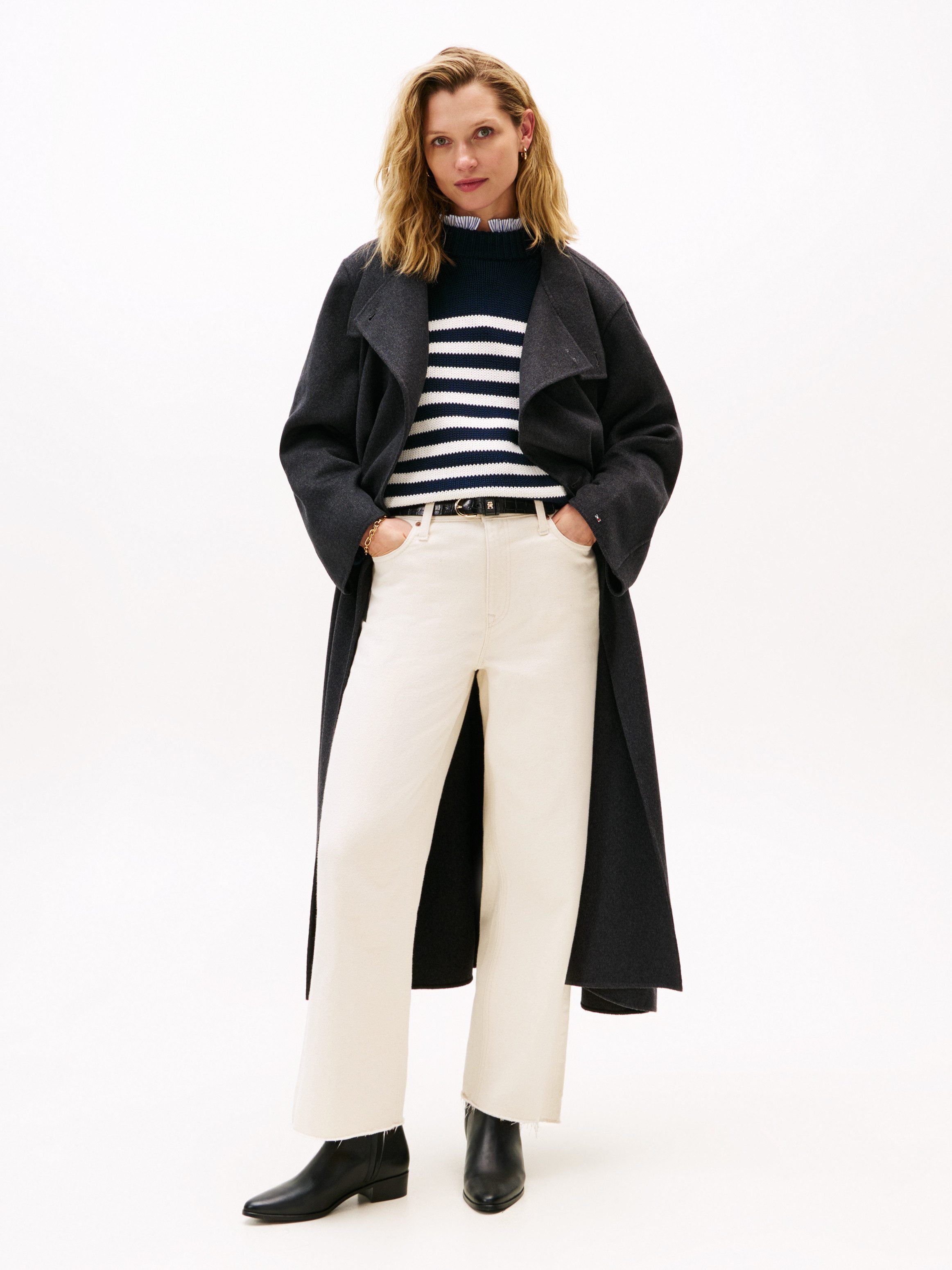 Tommy Hilfiger TH LEATHER POINTY ZIP BOOTIE Stiefelette, Blcokabsatz, Busin günstig online kaufen