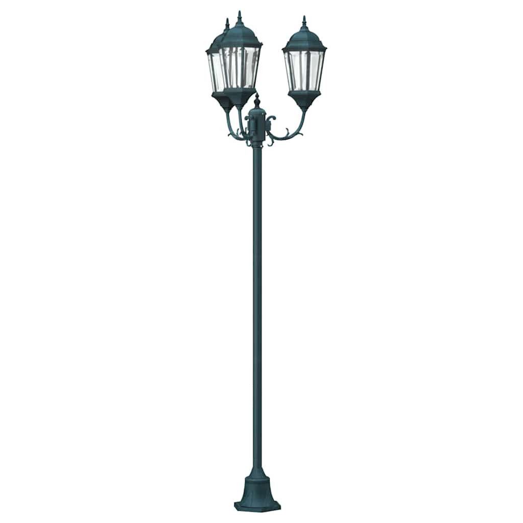 vidaXL Außen-Stehlampe Garten-Licht Vintage gebürstetes Grün 57 x 49 x 241 cm