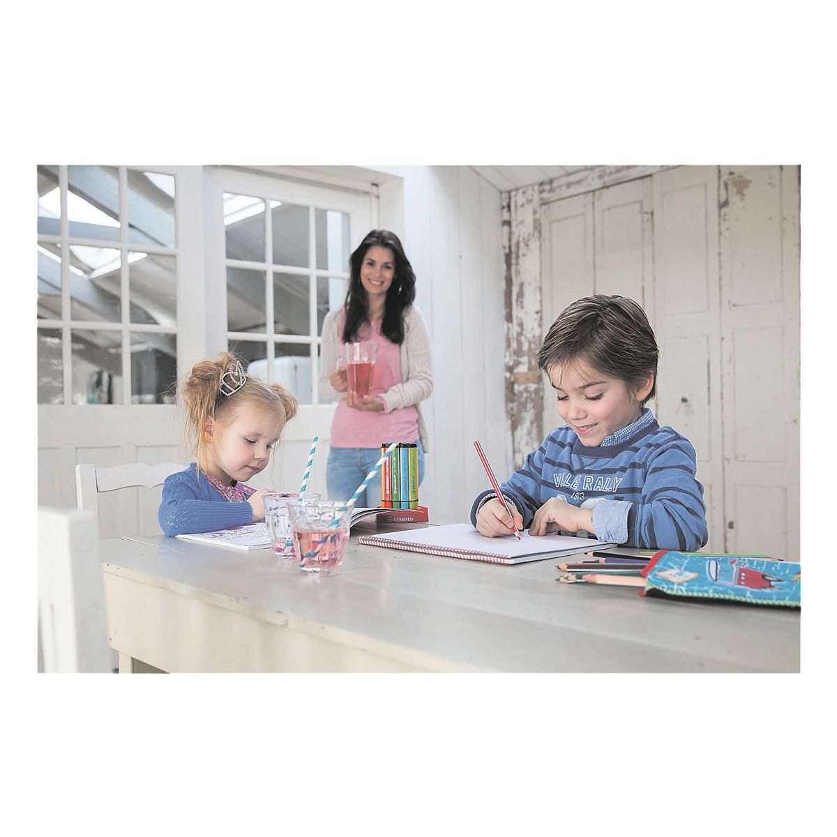 STABILO Buntstift Trio® thick, (18-tlg), hohe Minenstabilität und Bruchfestigkeit