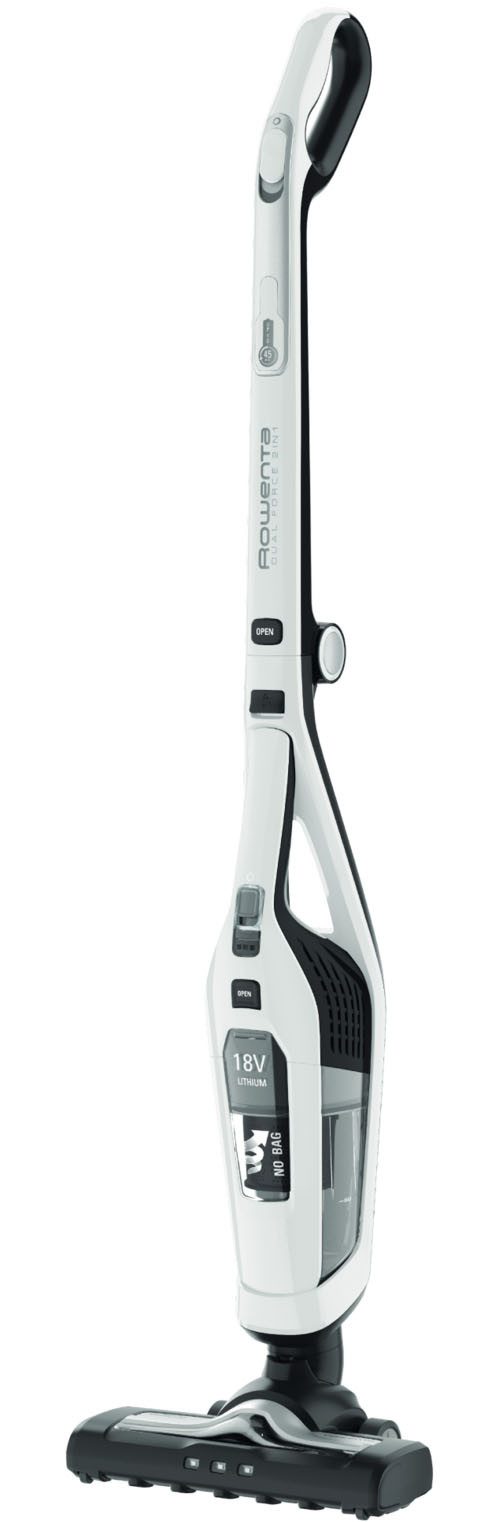 Rowenta Akku-Stielstaubsauger Dual Force 2-in-1, mühelose Aufbewahrung, klappbarer Griff, LED-Düse, beutellos, besonder leicht, langlebige Batterie, 2 Geschwindigkeiten, RH6737