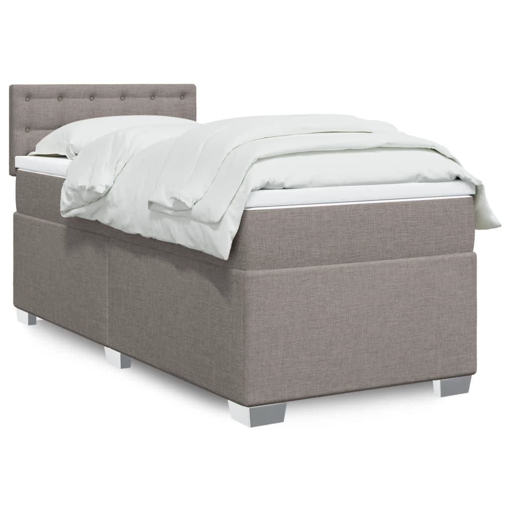 vidaXL Bett Boxspringbett mit Matratze Taupe günstig online kaufen