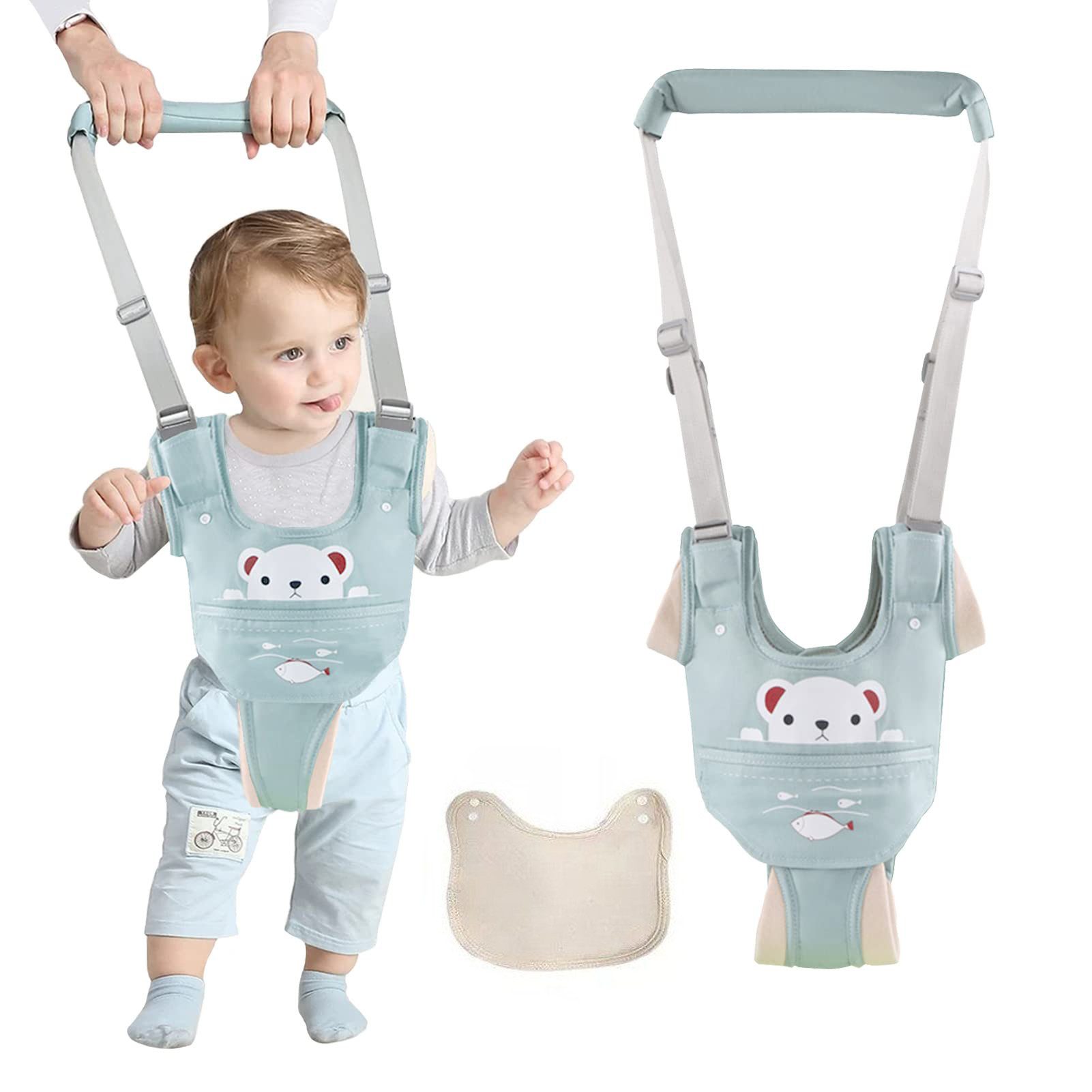 Lauflernhilfe Lauflernwagen für Baby, Babylauflern Hilfe, Verstellbar mit Lätzchen