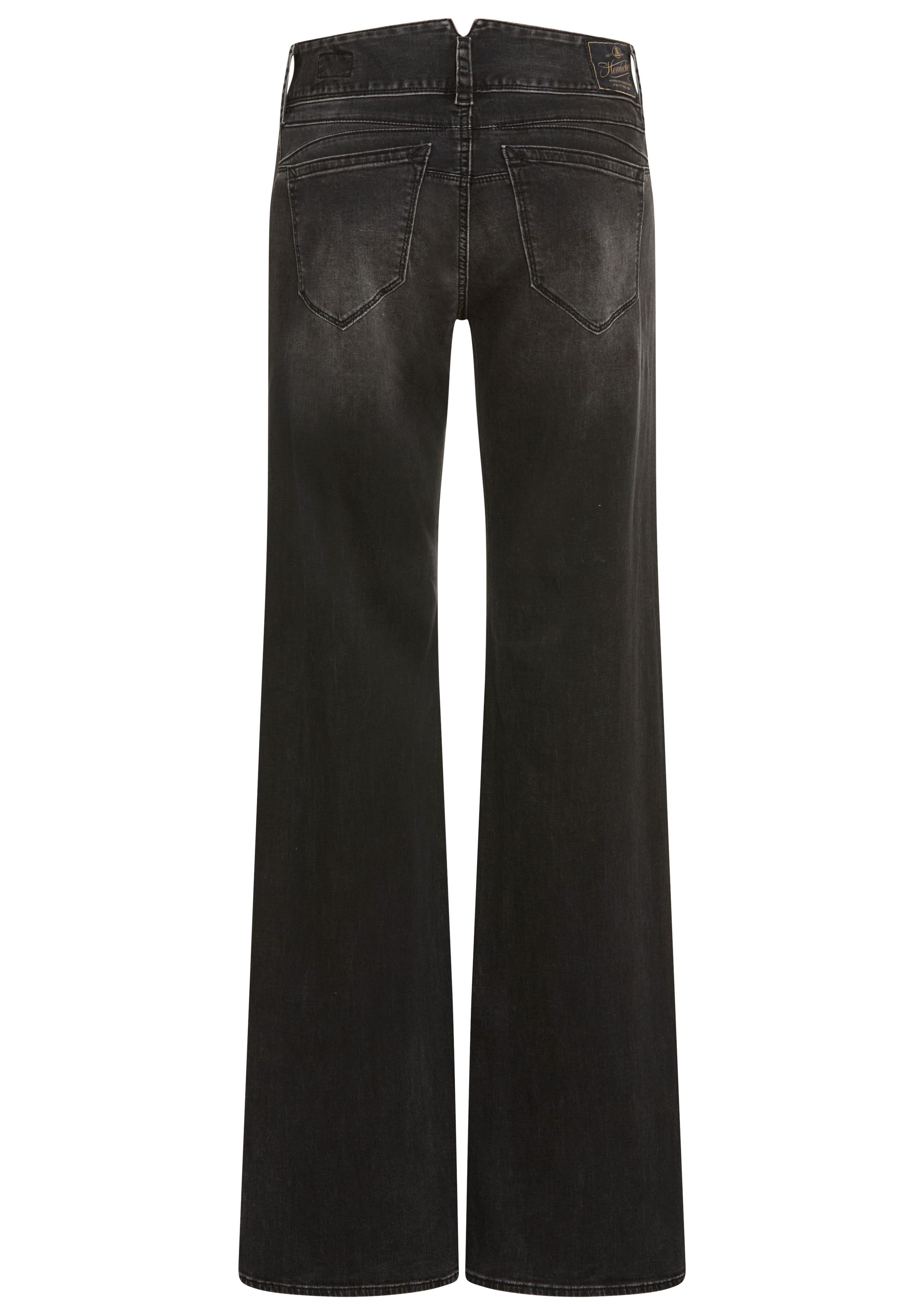 Herrlicher Straight-Jeans Prime New Denim Black Light mit hohem Bund