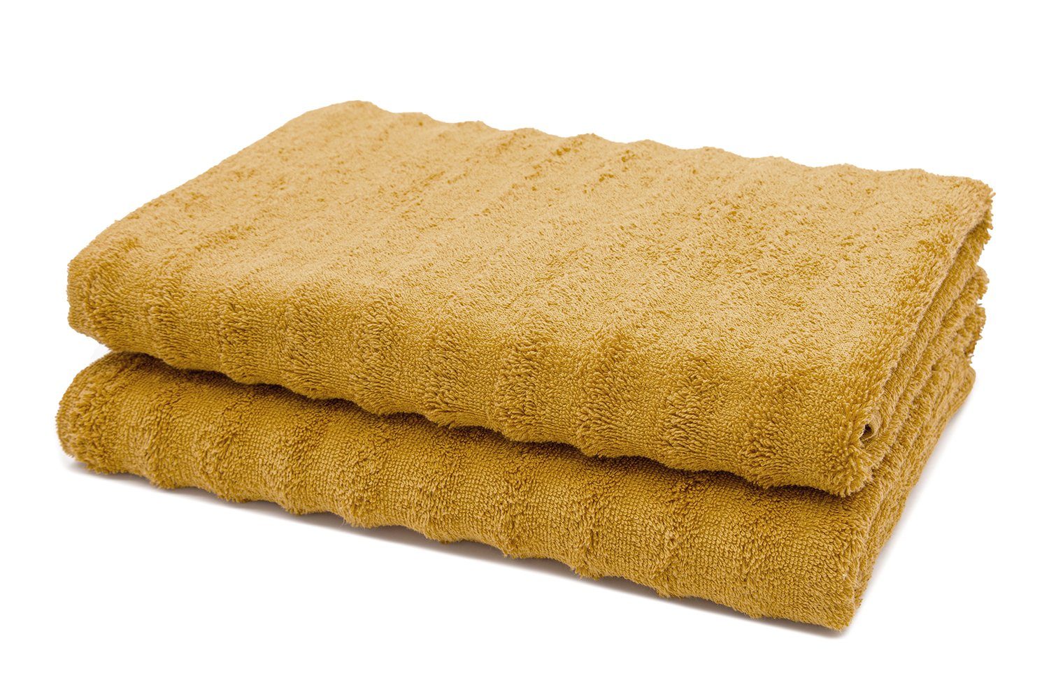 Duschtücher, 140 senfgelb Walkfrottier Baumwolle, vom Hotelwäschespezialisten 100% 70 (2-St), cm, ZOLLNER x