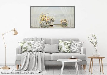 KUNSTLOFT Gemälde Das Erwachen des Frühlings 120x60 cm, Leinwandbild 100% HANDGEMALT Wandbild Wohnzimmer