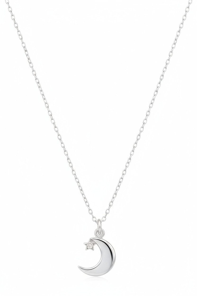 Diademita Collier Sterling Silber Halskette Mond mit Stern und Zirkonia (Se günstig online kaufen