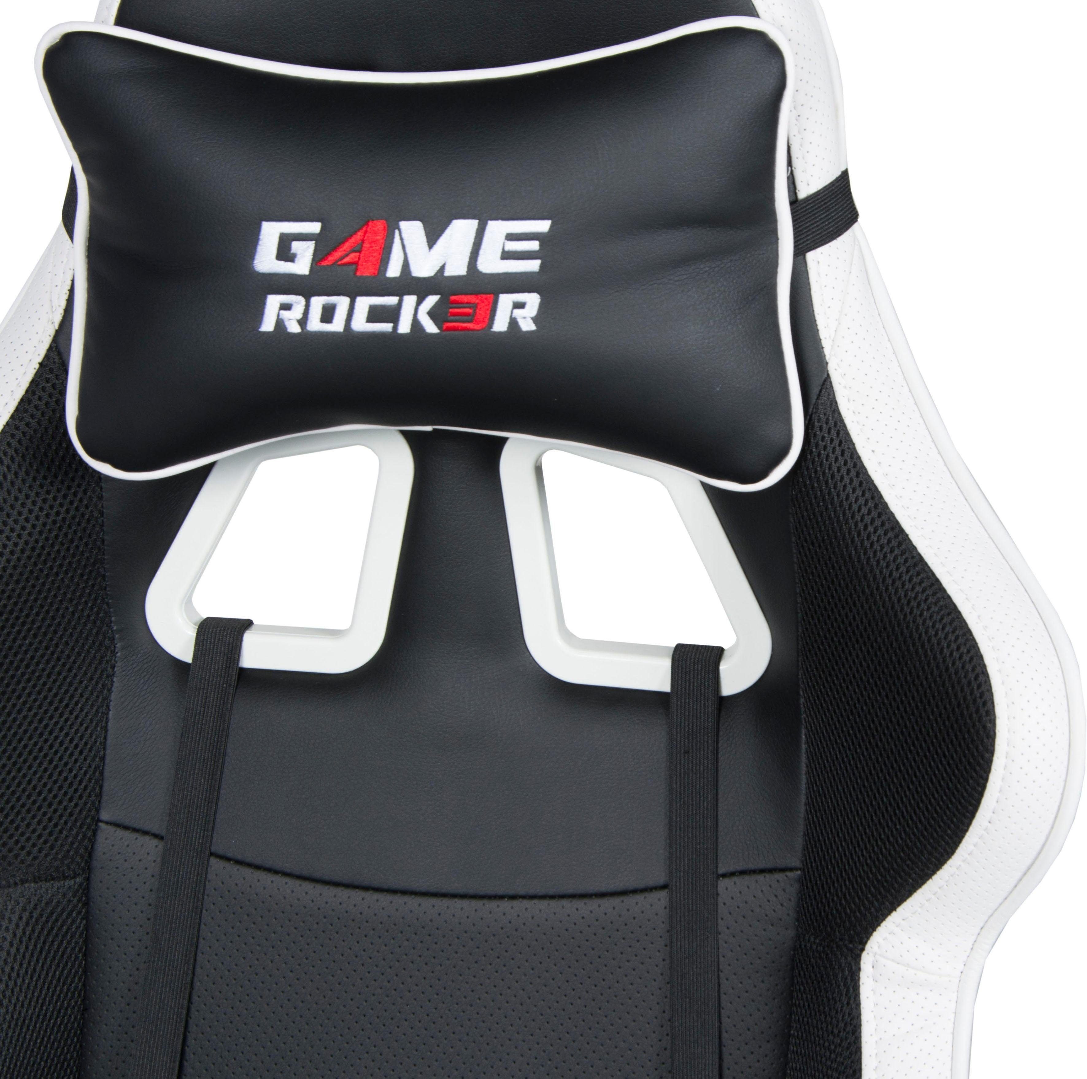 Gaming-Stuhl schwarz/weiß G-10 schwarz/weiß Game-Rocker | Collection Duo