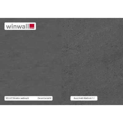 winwall Duschrückwand Duschrückwände ALU-Verbundplatte Dekor: Struktur Anthrazit, (1-tlg), Wandverkleidung aus Alu