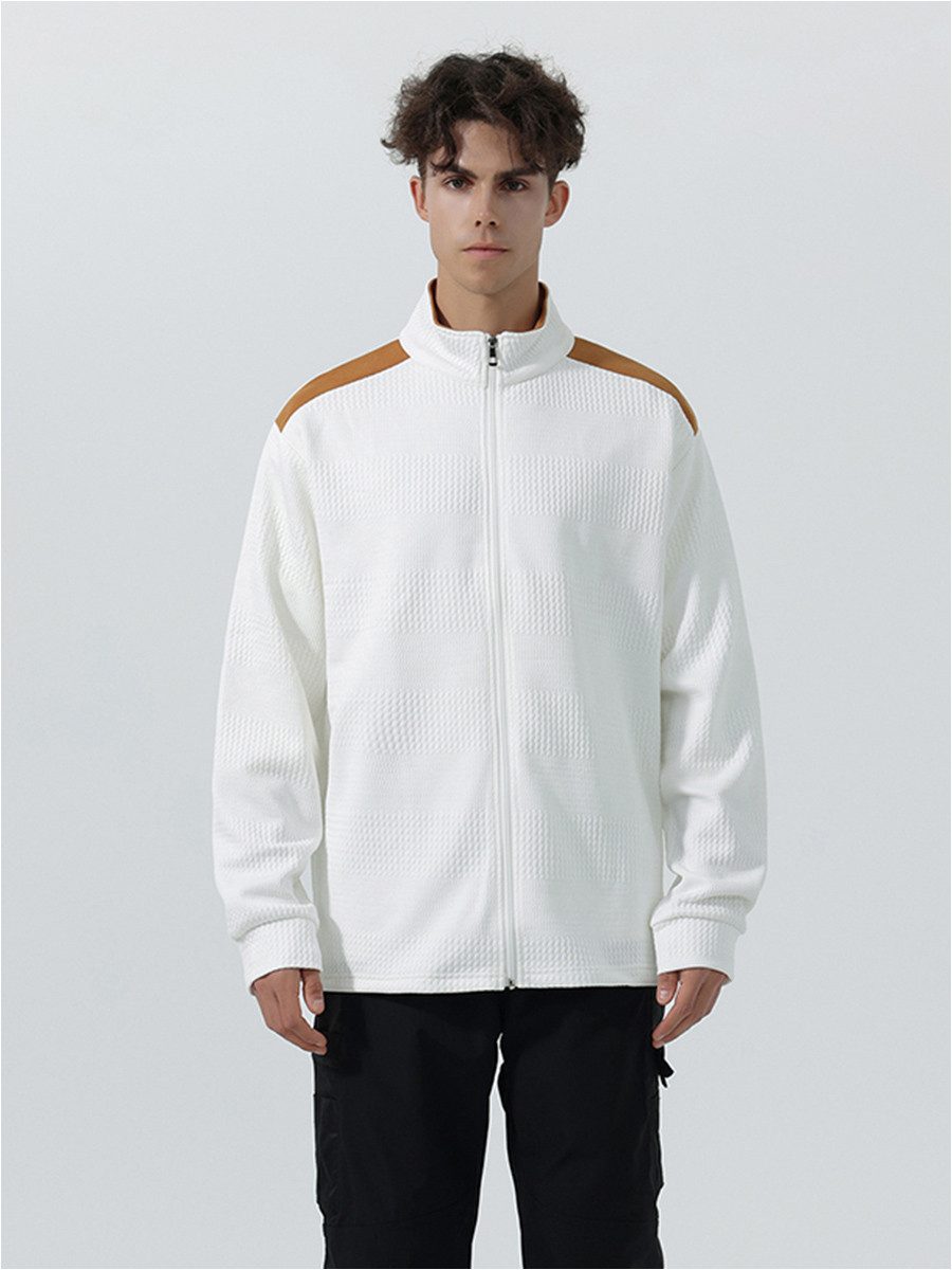 YOUTHUP Cardigan Herren Jacquard Jacke Übergangsjacke