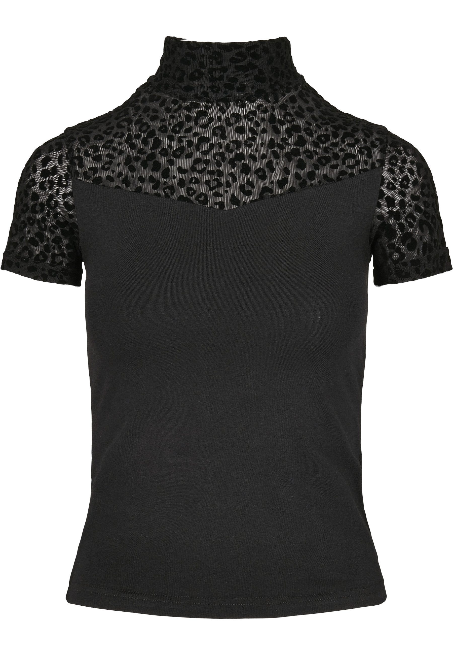 URBAN CLASSICS T-Shirt Urban Classics Damen Ladies Flock Lace Turtleneck Tee (1-tlg)