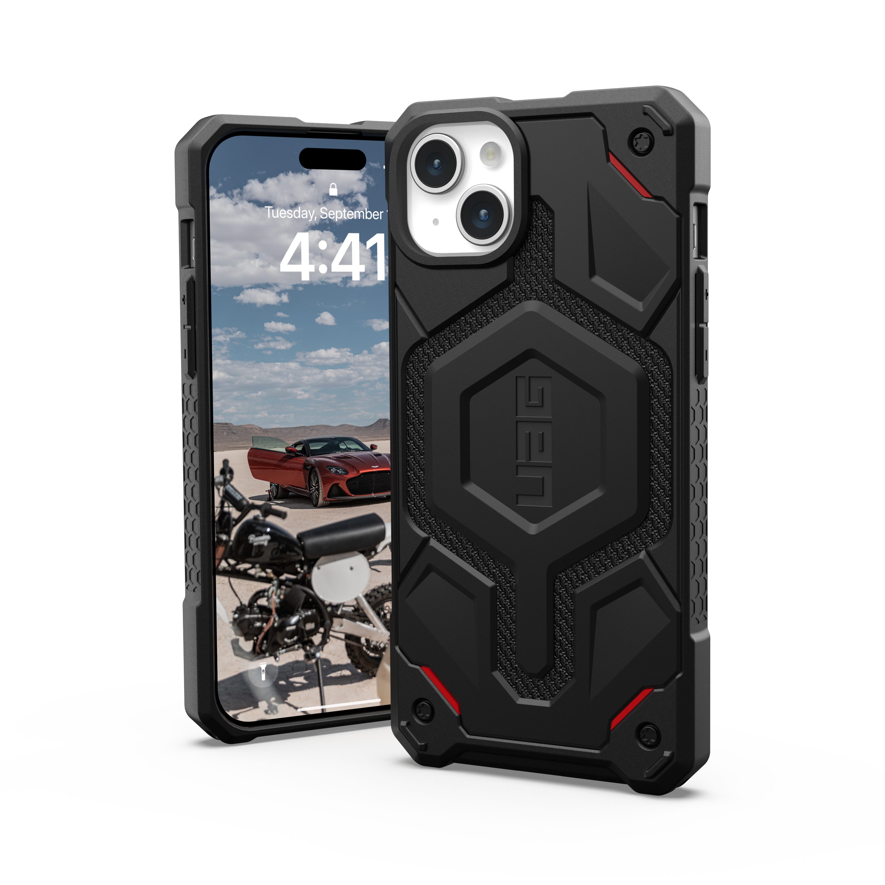 UAG Handyhülle Monarch Pro - iPhone 15 Plus Hülle, [MagSafe optimiert, Fallschutz nach Militärstandard]