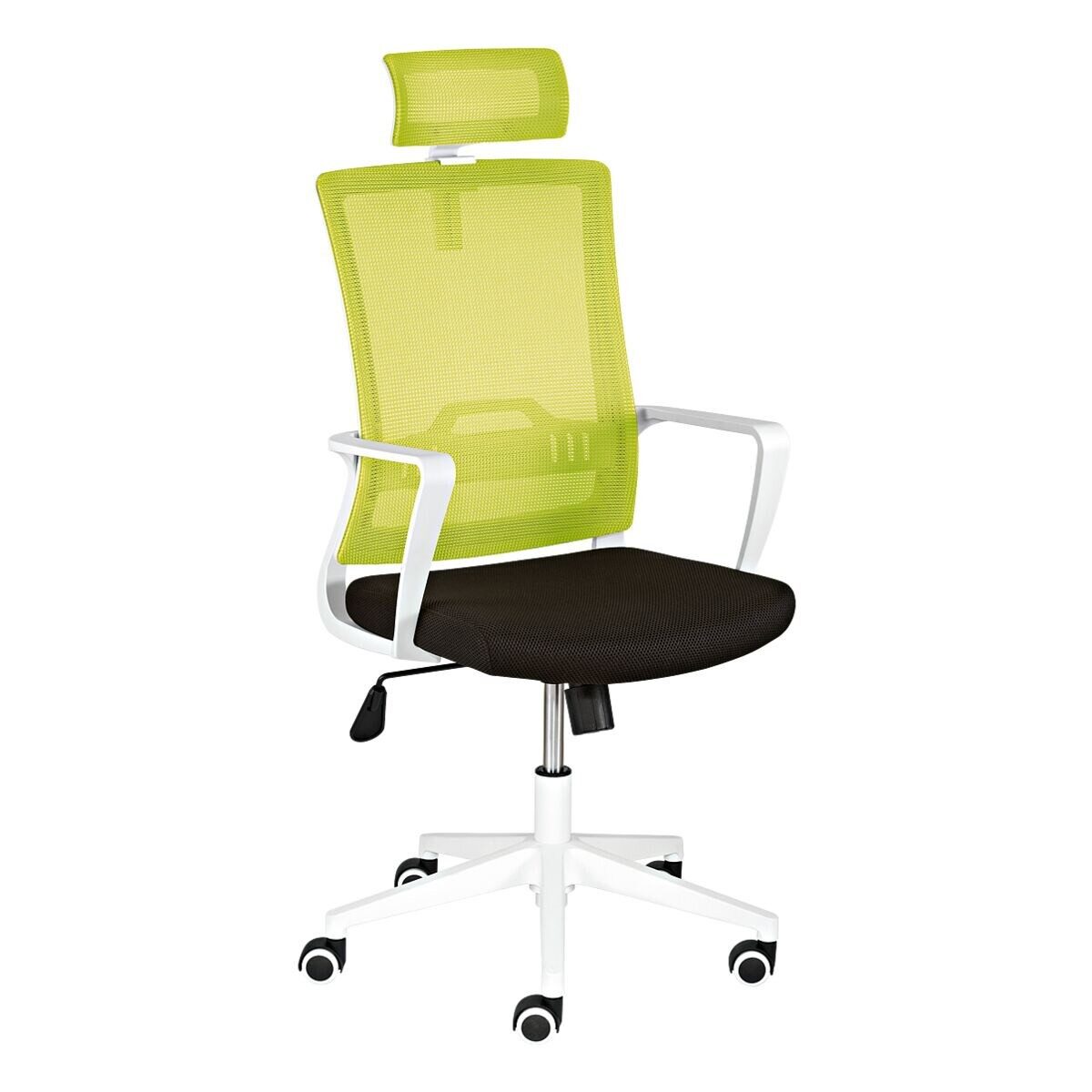 Mayer Sitzmöbel Schreibtischstuhl mySTUDIO, mit Armlehnen, Kopfstütze, Flachsitz, Netzrücken, Lendenwirbelstütze