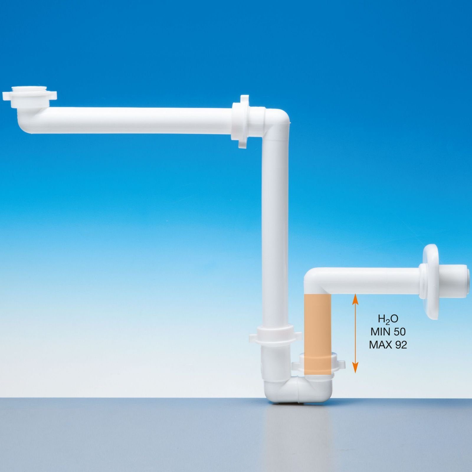 SO-TECH® Siphon Raumsparsiphon 32 - 40 mm Ablaufgarnitur f. Küche und Bad, günstig online kaufen