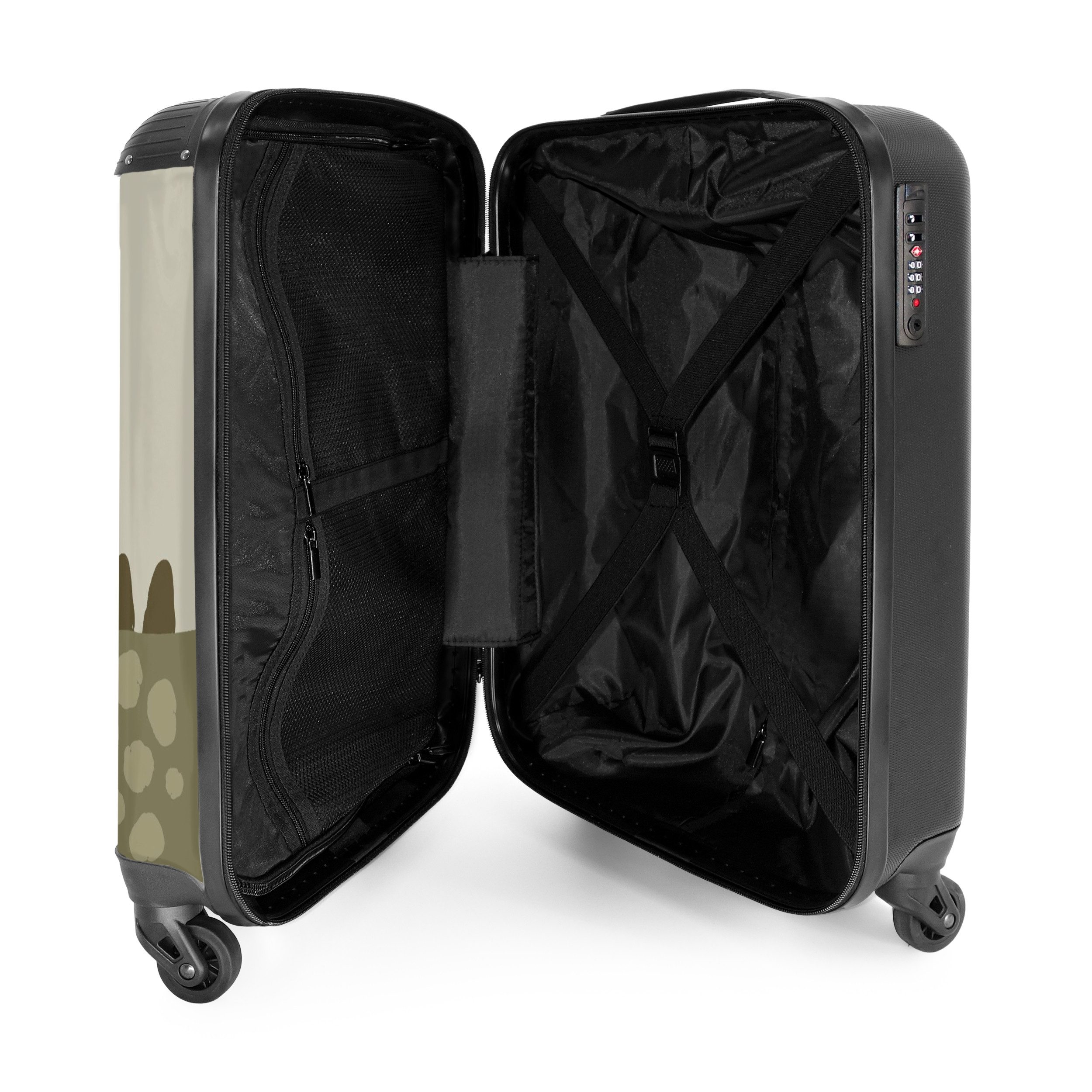 NoBoringSuitcases.com© Kinderkoffer Dinosaurier - Grün - Kinder - Junge - Design 55x35x20cm, Kinder Koffer Klein, Trolley Handgepäck, Reisekoffer – Bild 4 von 5