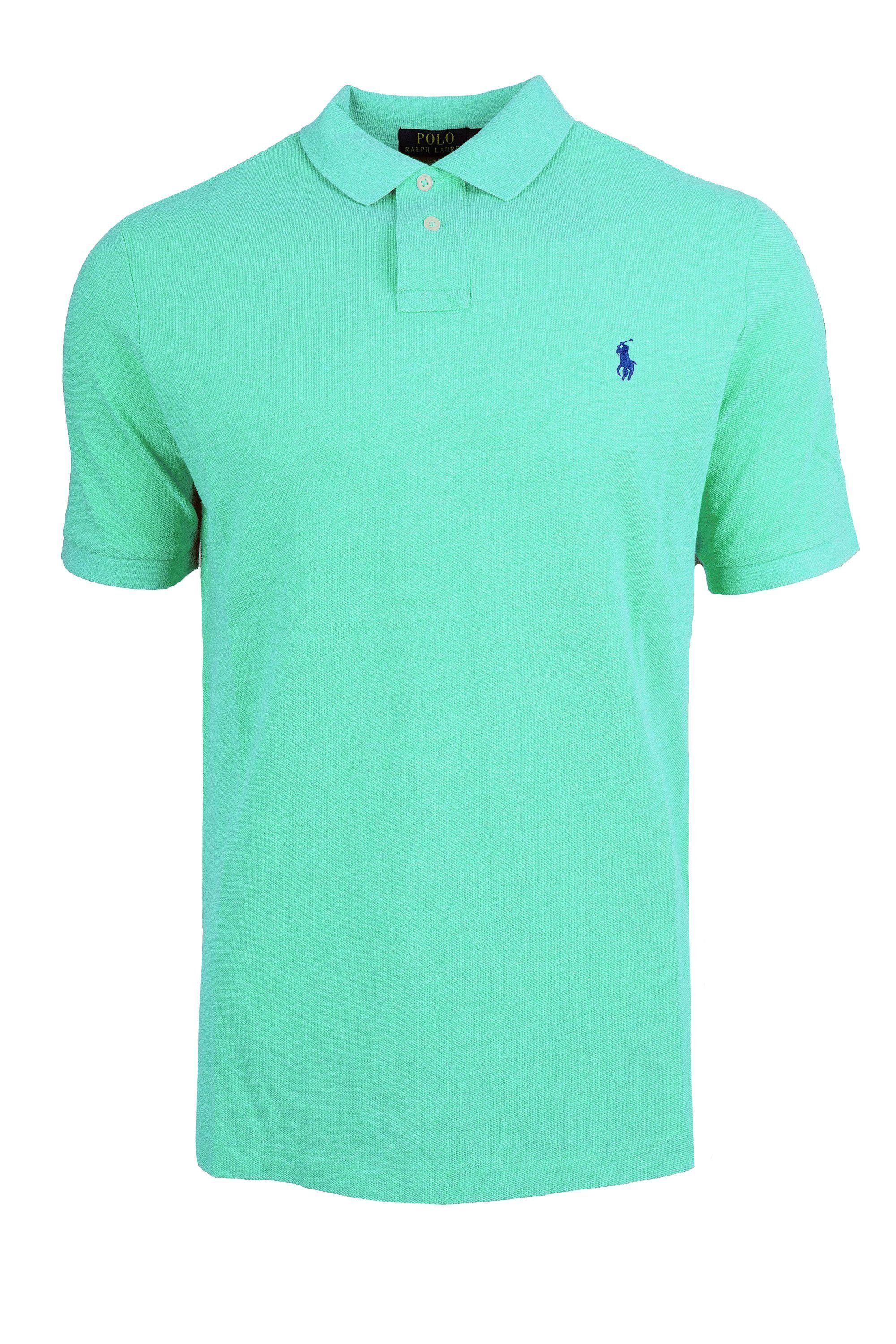 Ralph Lauren Poloshirt Ralph Lauren Herren Poloshirt Herren Classic Fit – Poloshirt Aquagrün - Blau