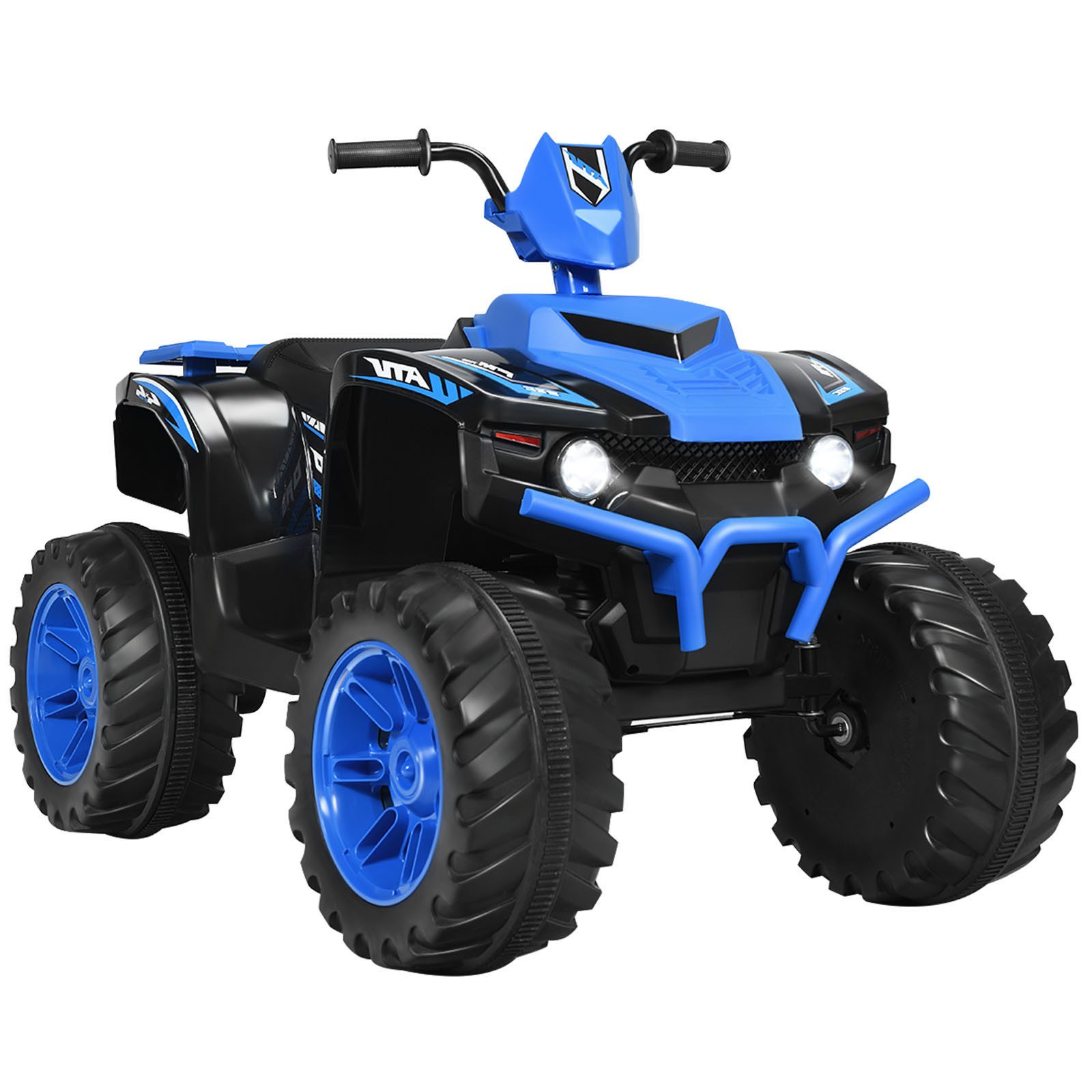 KOMFOTTEU Elektro-Kinderquad Quad Motorrad, mit LED Musik Hupe USB Bluetooth Radio